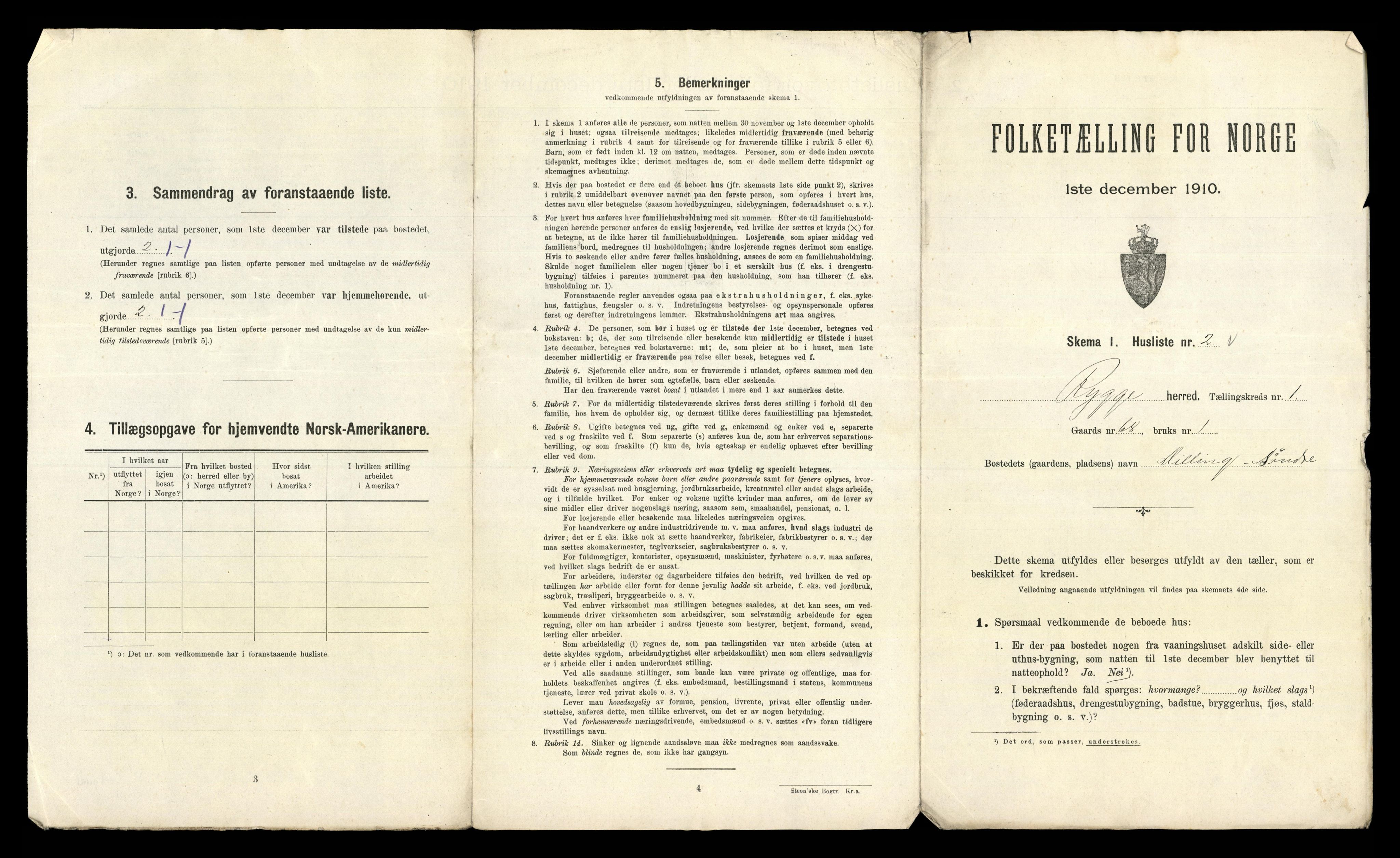 RA, 1910 census for Rygge, 1910, p. 34