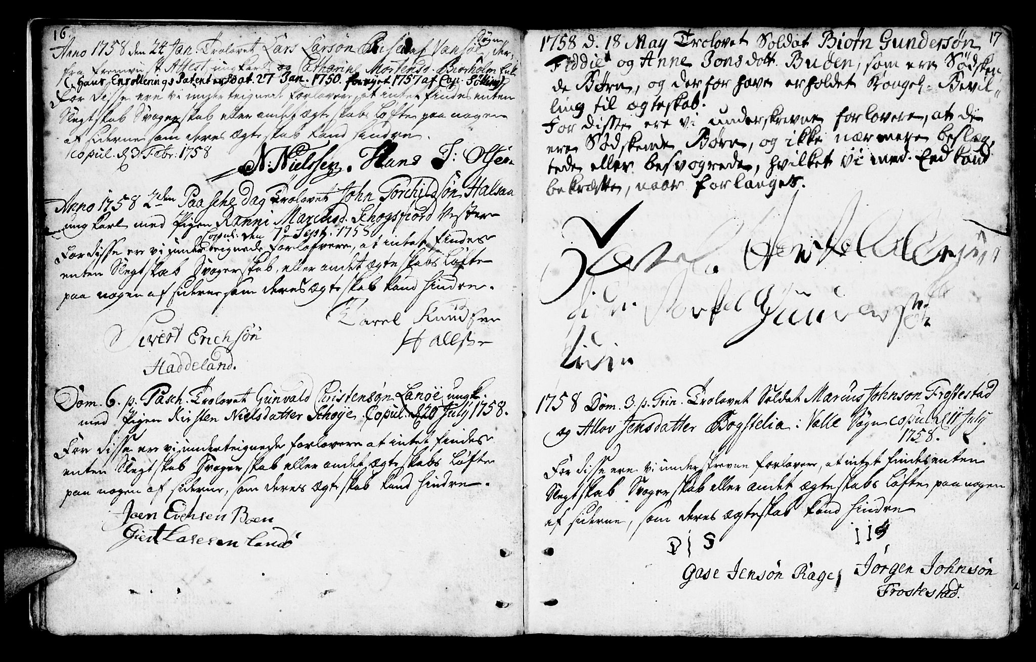 Mandal sokneprestkontor, AV/SAK-1111-0030/F/Fa/Faa/L0006: Parish register (official) no. A 6, 1755-1783, p. 16-17