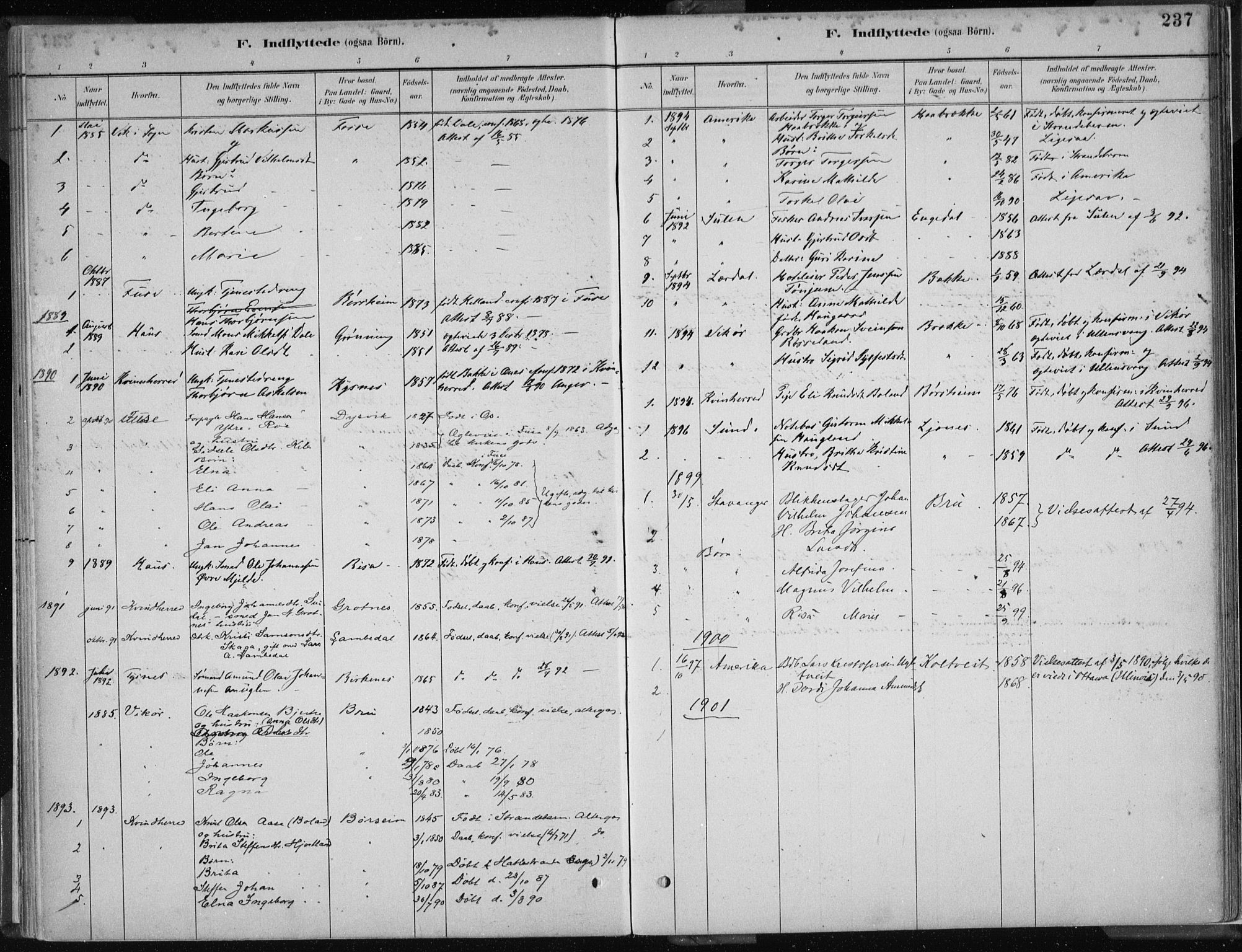 Strandebarm sokneprestembete, AV/SAB-A-78401/H/Haa: Parish register (official) no. B  1, 1886-1908, p. 237