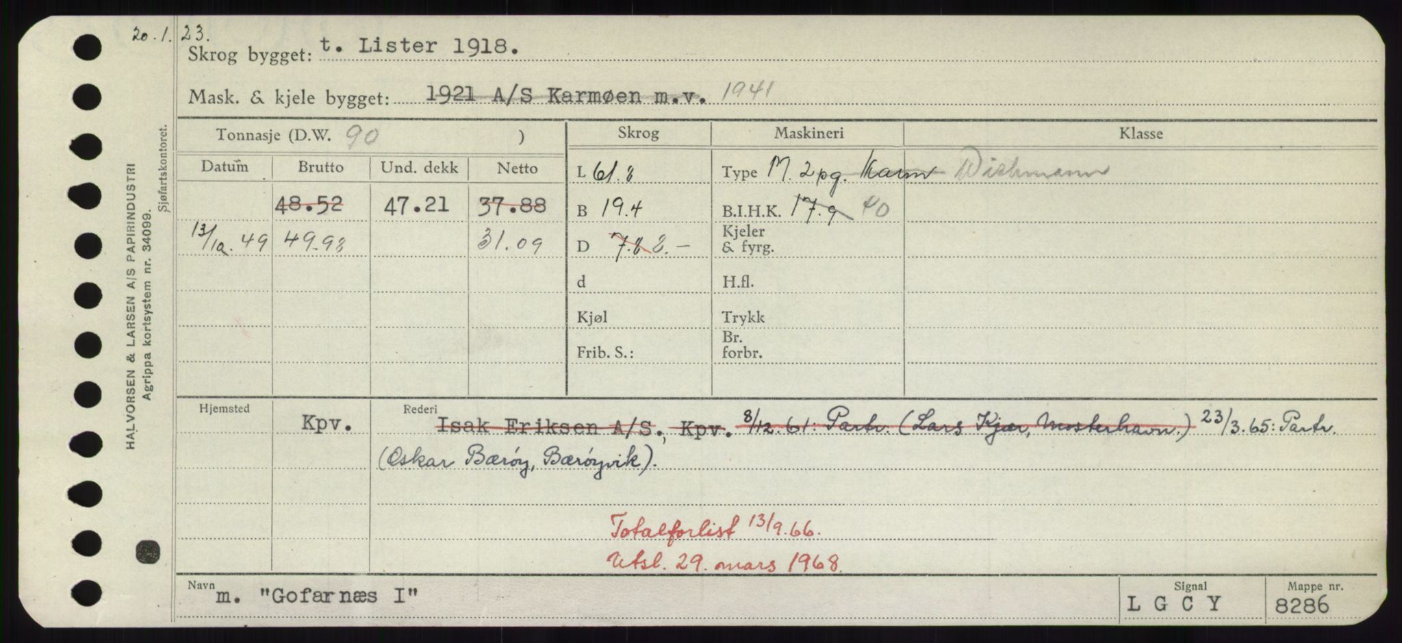 Sjøfartsdirektoratet med forløpere, Skipsmålingen, AV/RA-S-1627/H/Hd/L0013: Fartøy, Gne-Gås, p. 23