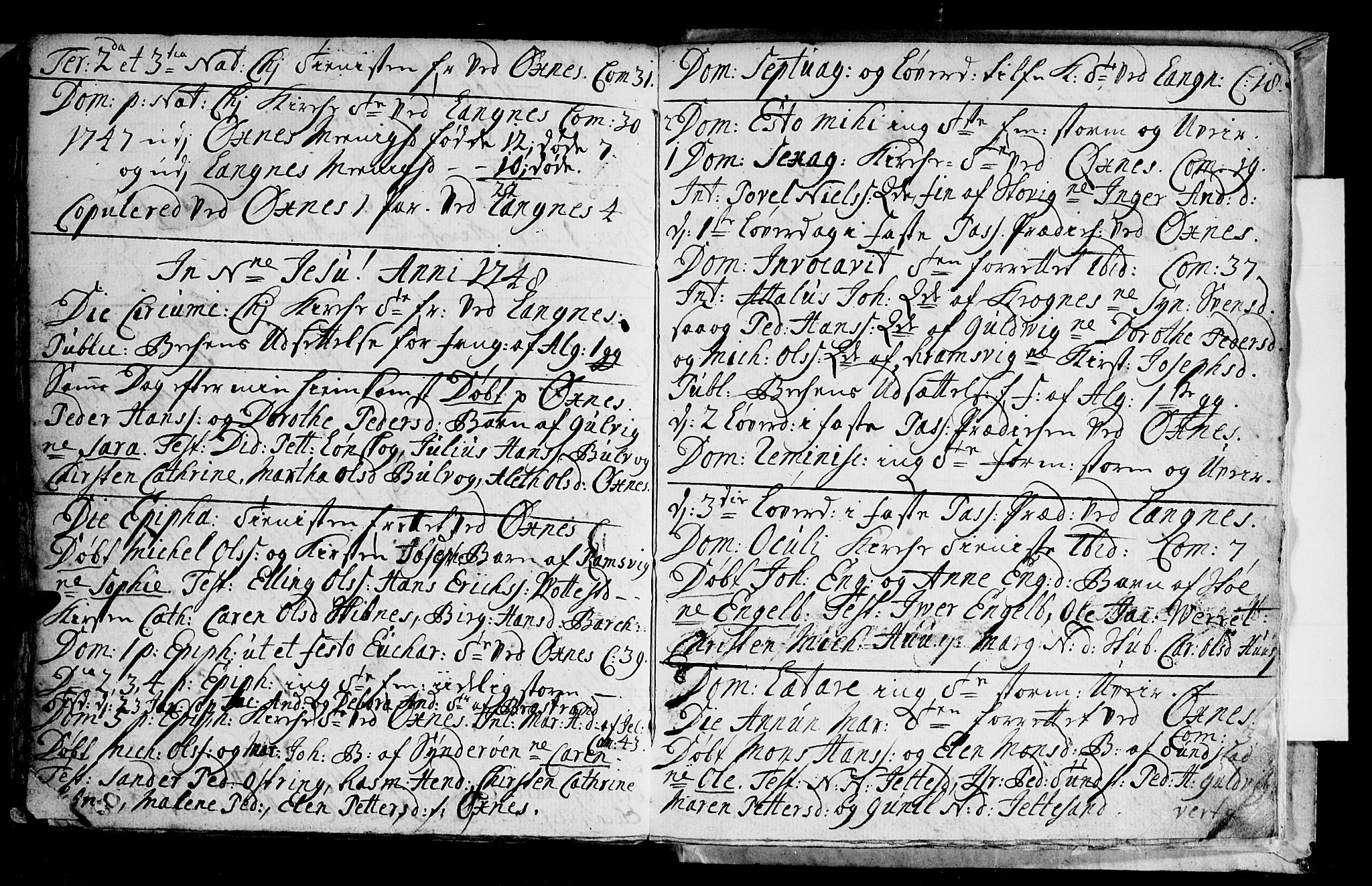 Ministerialprotokoller, klokkerbøker og fødselsregistre - Nordland, AV/SAT-A-1459/893/L1328: Parish register (official) no. 893A01, 1718-1749