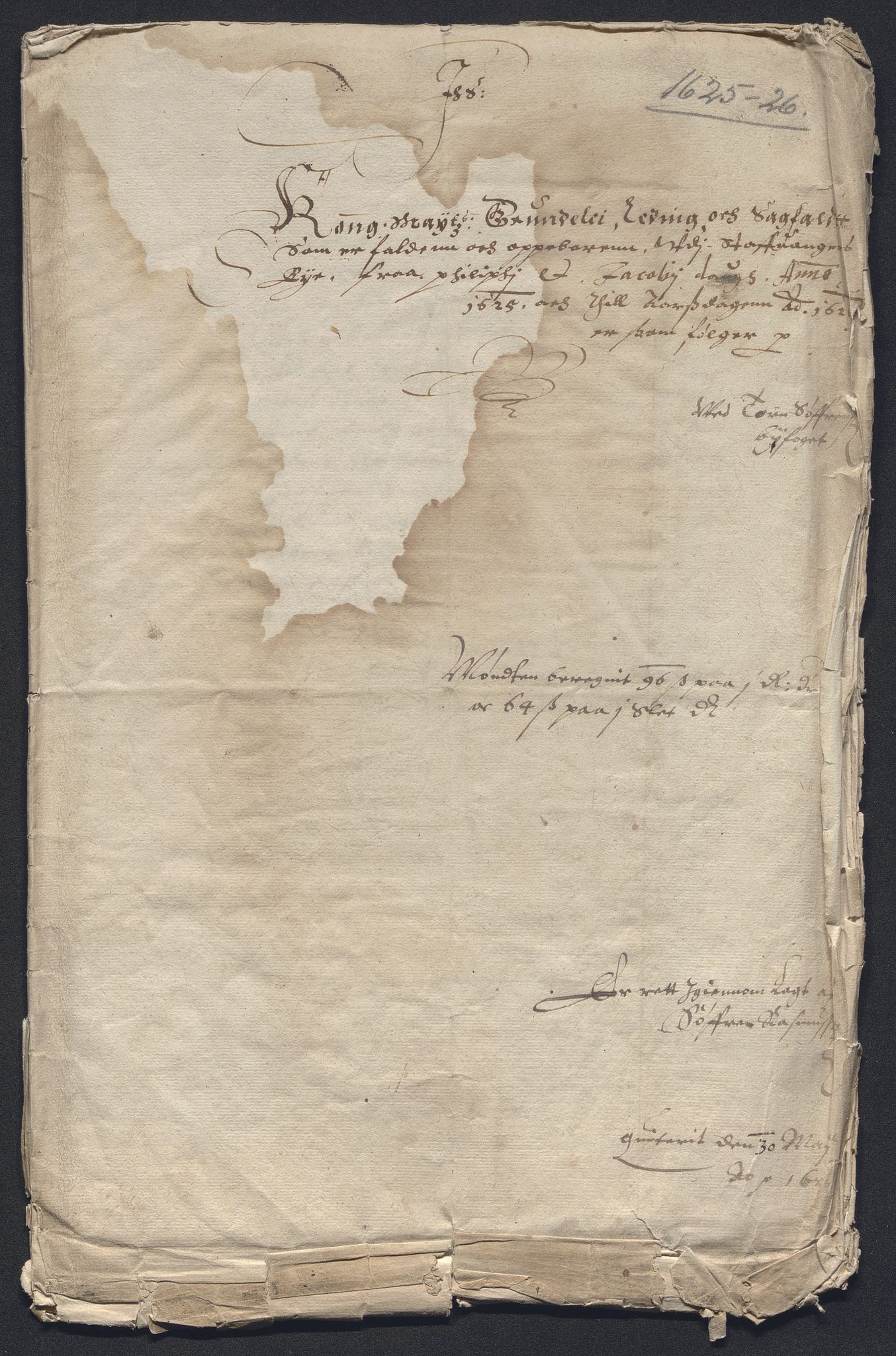 Rentekammeret inntil 1814, Reviderte regnskaper, Byregnskaper, AV/RA-EA-4066/R/Ro/L0298: [O1] By- og kontribusjonsregnskap, 1624-1639, p. 9