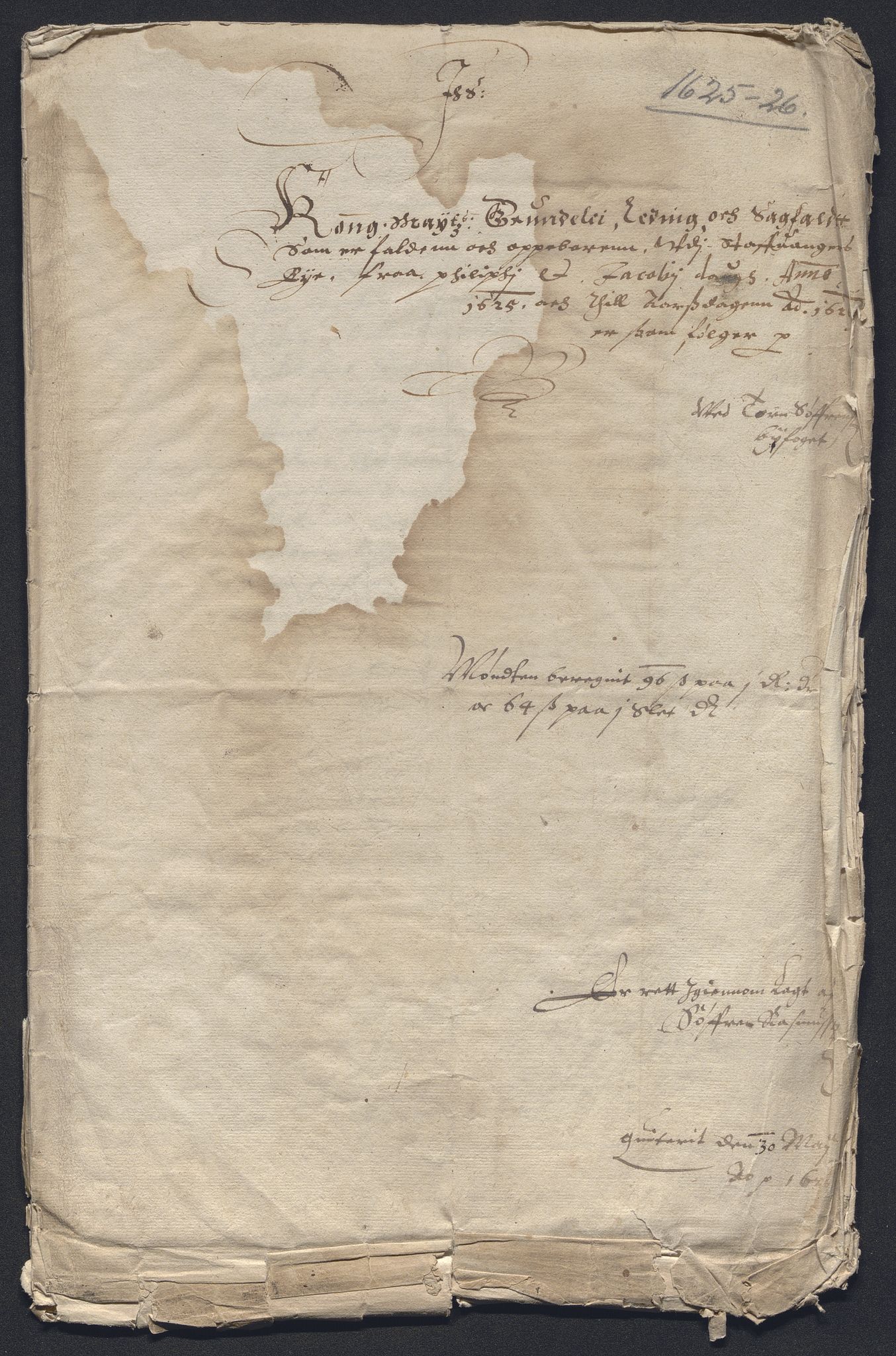 Rentekammeret inntil 1814, Reviderte regnskaper, Byregnskaper, RA/EA-4066/R/Ro/L0298: [O1] By- og kontribusjonsregnskap, 1624-1639, p. 9