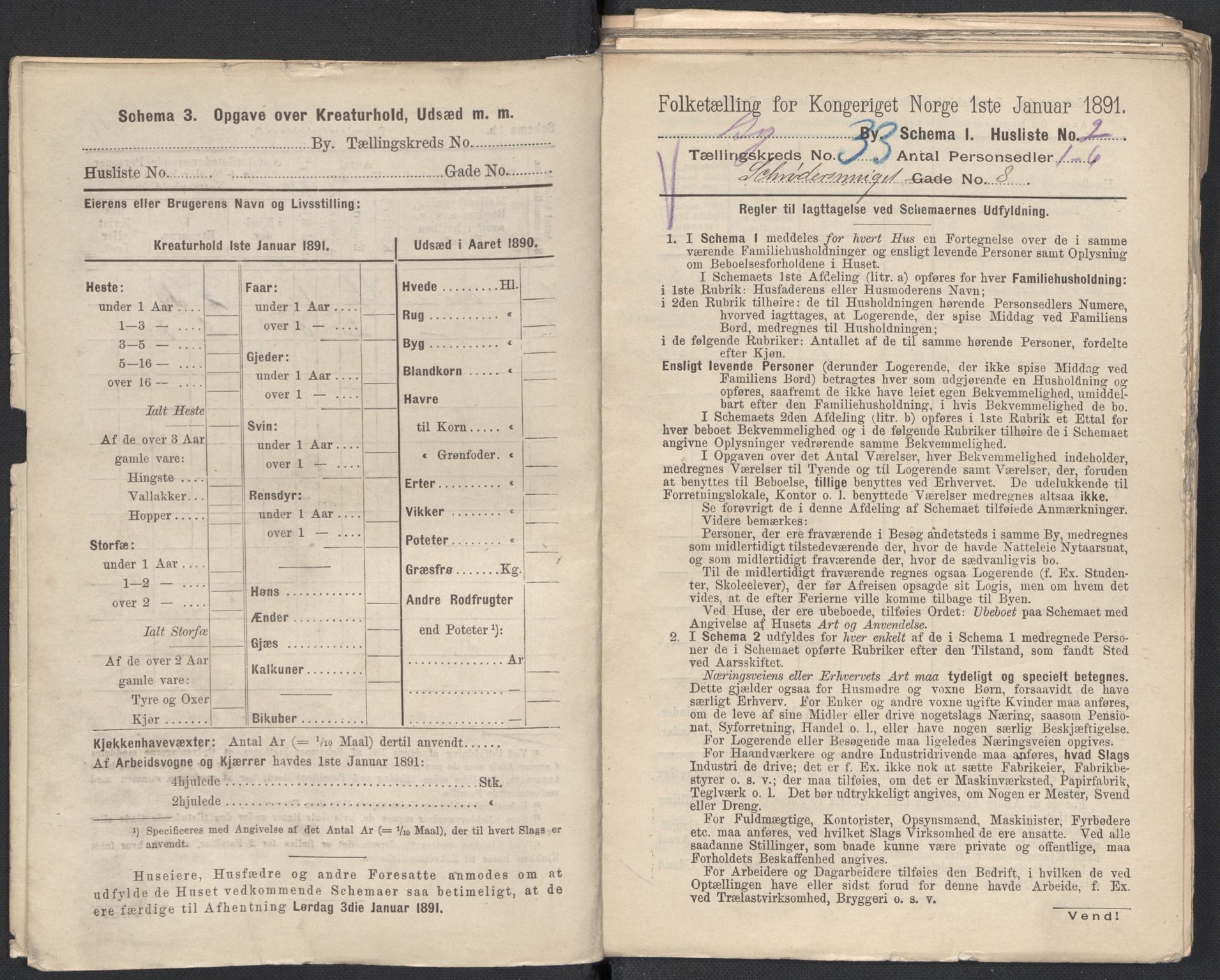 RA, 1891 Census for 1301 Bergen, 1891, p. 5174