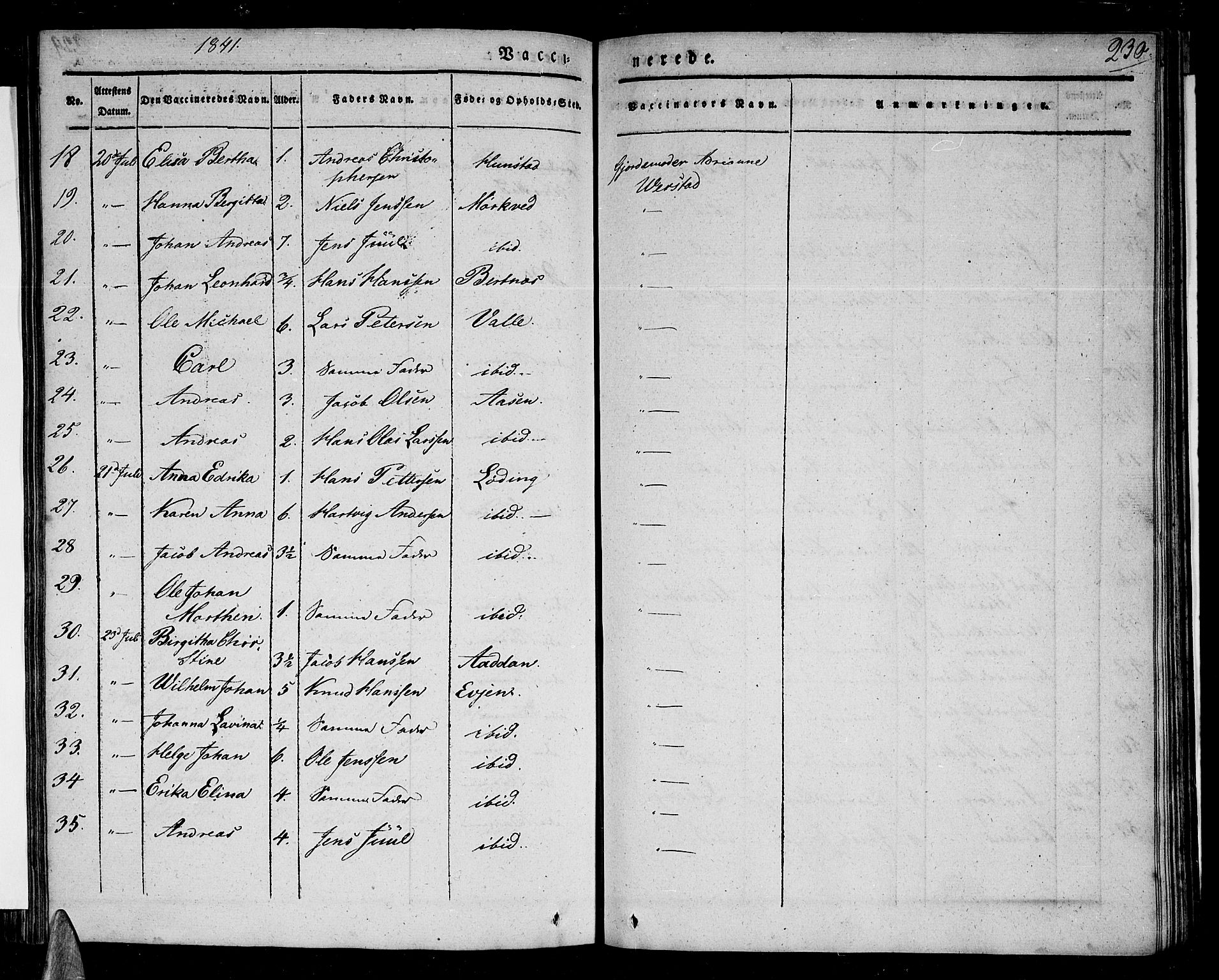 Ministerialprotokoller, klokkerbøker og fødselsregistre - Nordland, AV/SAT-A-1459/801/L0006: Parish register (official) no. 801A06, 1834-1845, p. 230