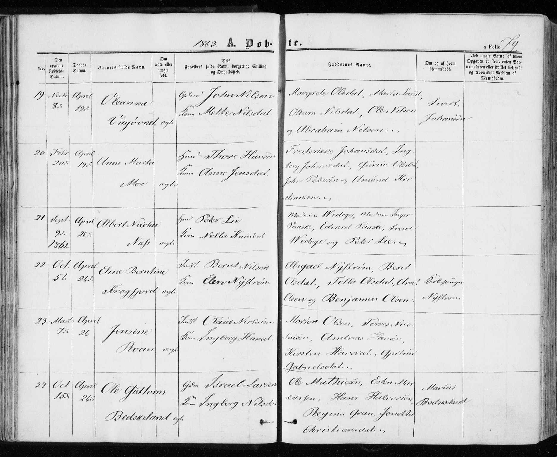 Ministerialprotokoller, klokkerbøker og fødselsregistre - Sør-Trøndelag, AV/SAT-A-1456/657/L0705: Parish register (official) no. 657A06, 1858-1867, p. 79