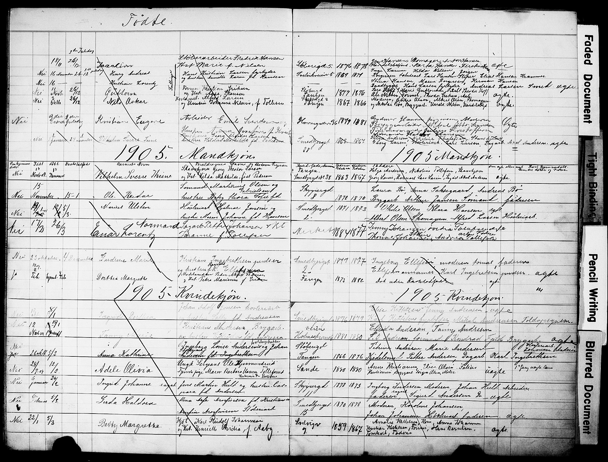 Strømsø kirkebøker, AV/SAKO-A-246/Y/Yb/L0001: Parish register draft no. II 1, 1896-1904