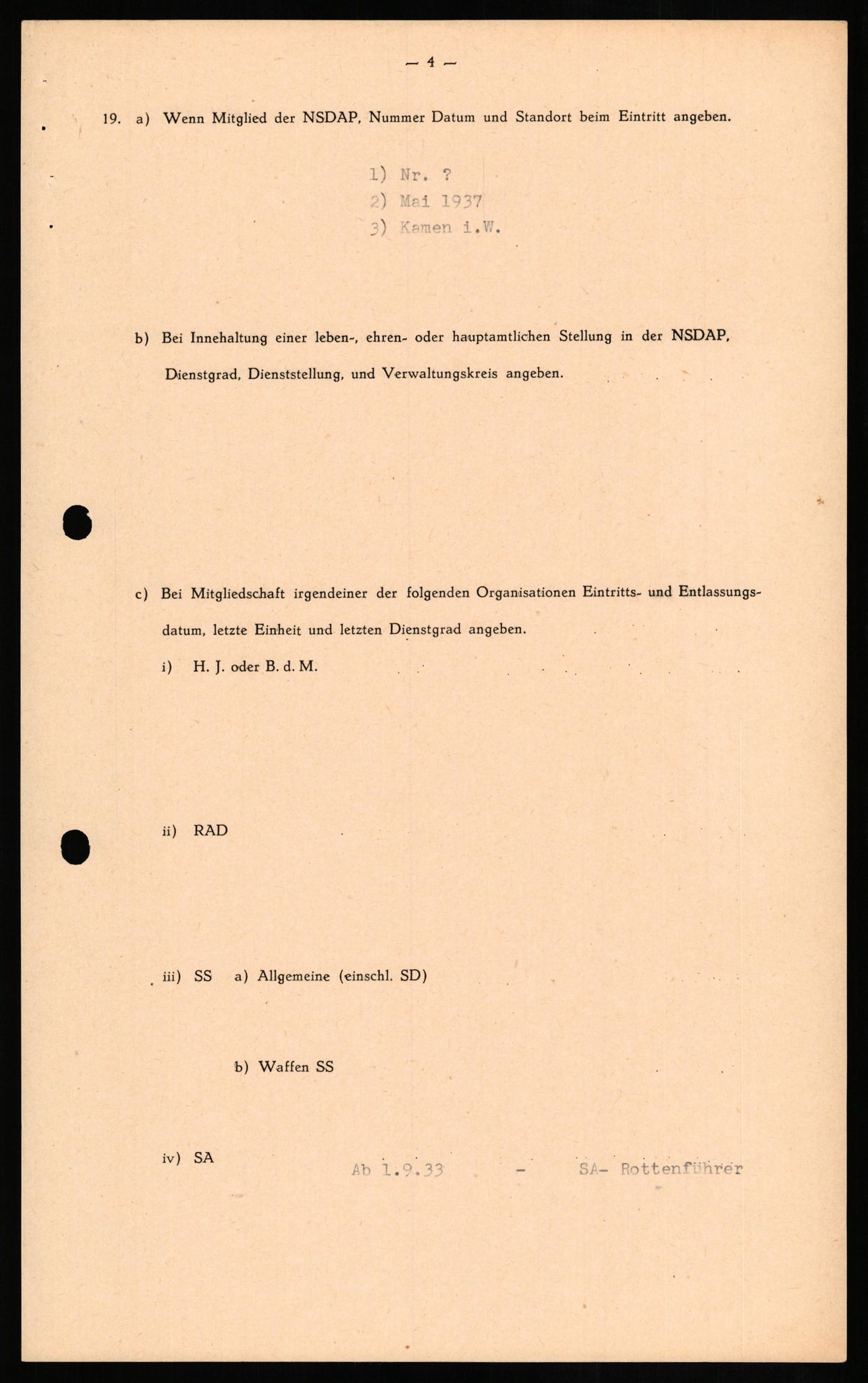 Forsvaret, Forsvarets overkommando II, AV/RA-RAFA-3915/D/Db/L0018: CI Questionaires. Tyske okkupasjonsstyrker i Norge. Tyskere., 1945-1946, p. 378