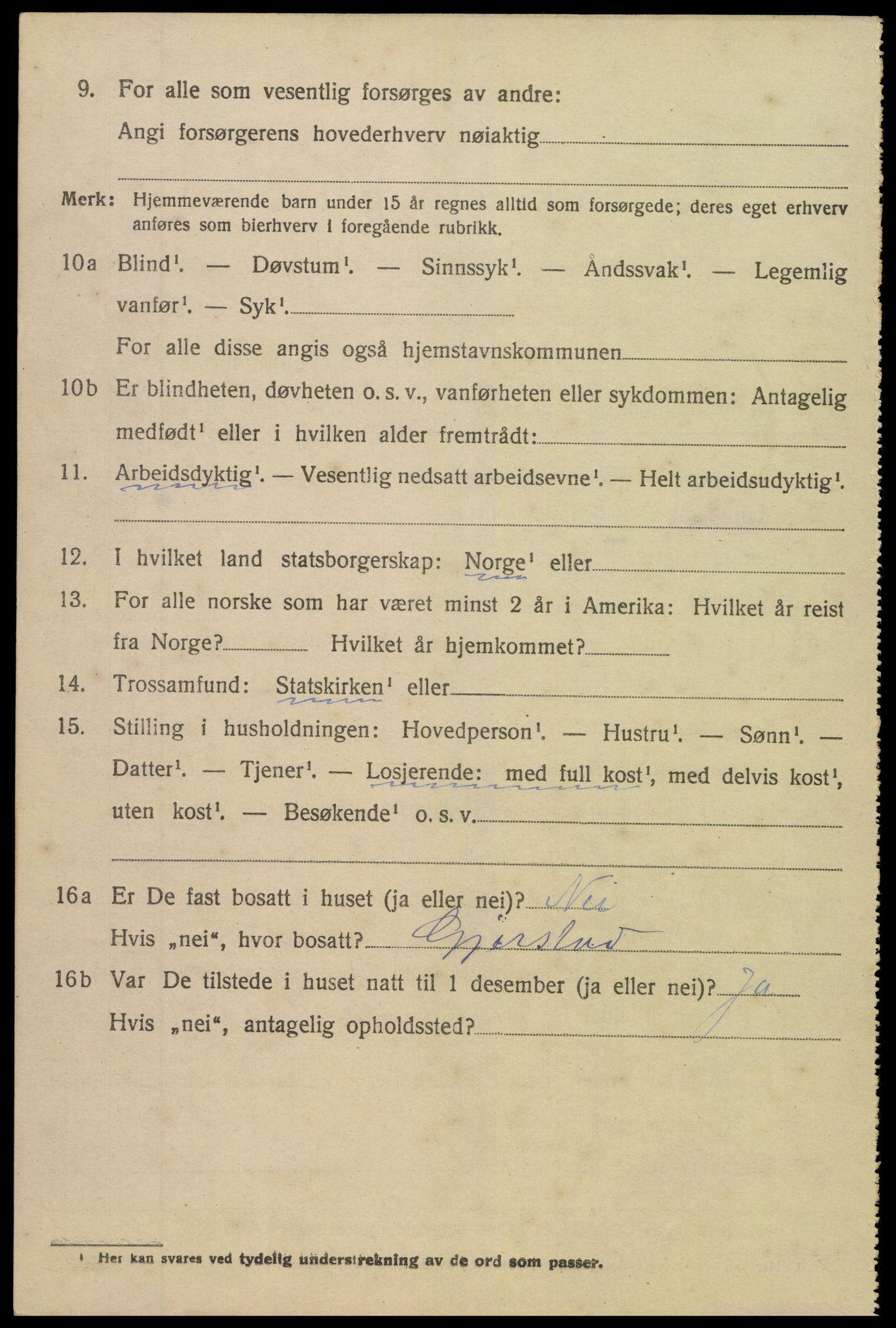 SAK, 1920 census for Holt, 1920, p. 5037