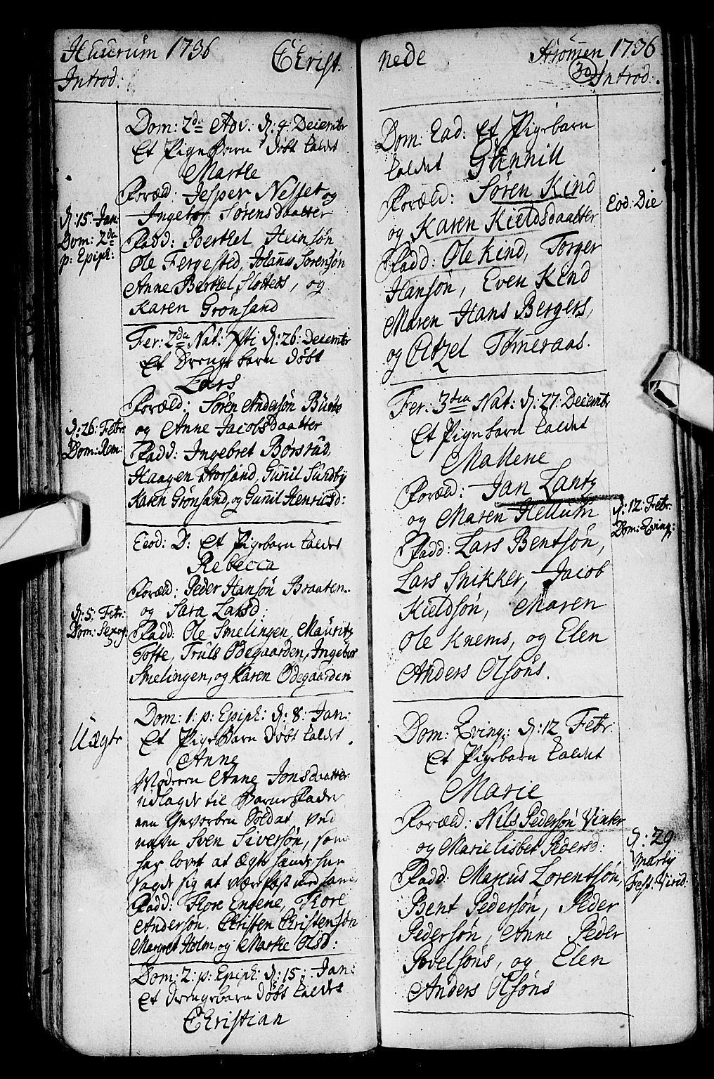 Hurum kirkebøker, AV/SAKO-A-229/F/Fa/L0002: Parish register (official) no. 2, 1733-1757, p. 30