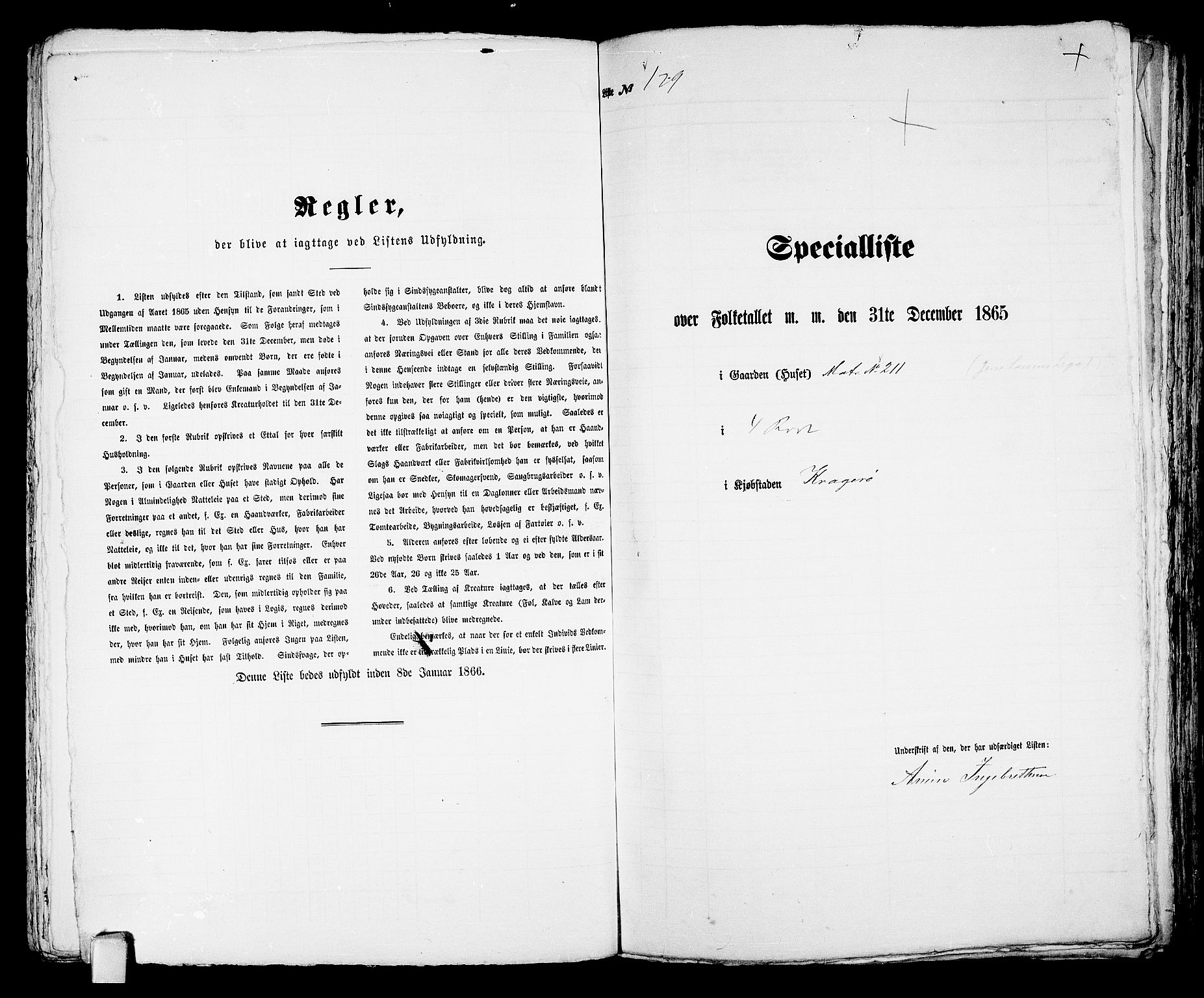 RA, 1865 census for Kragerø/Kragerø, 1865, p. 368