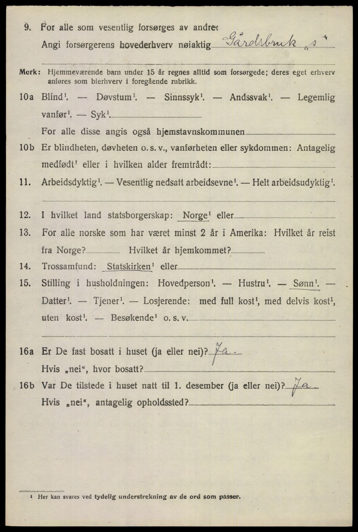 SAKO, 1920 census for Eidanger, 1920, p. 3393