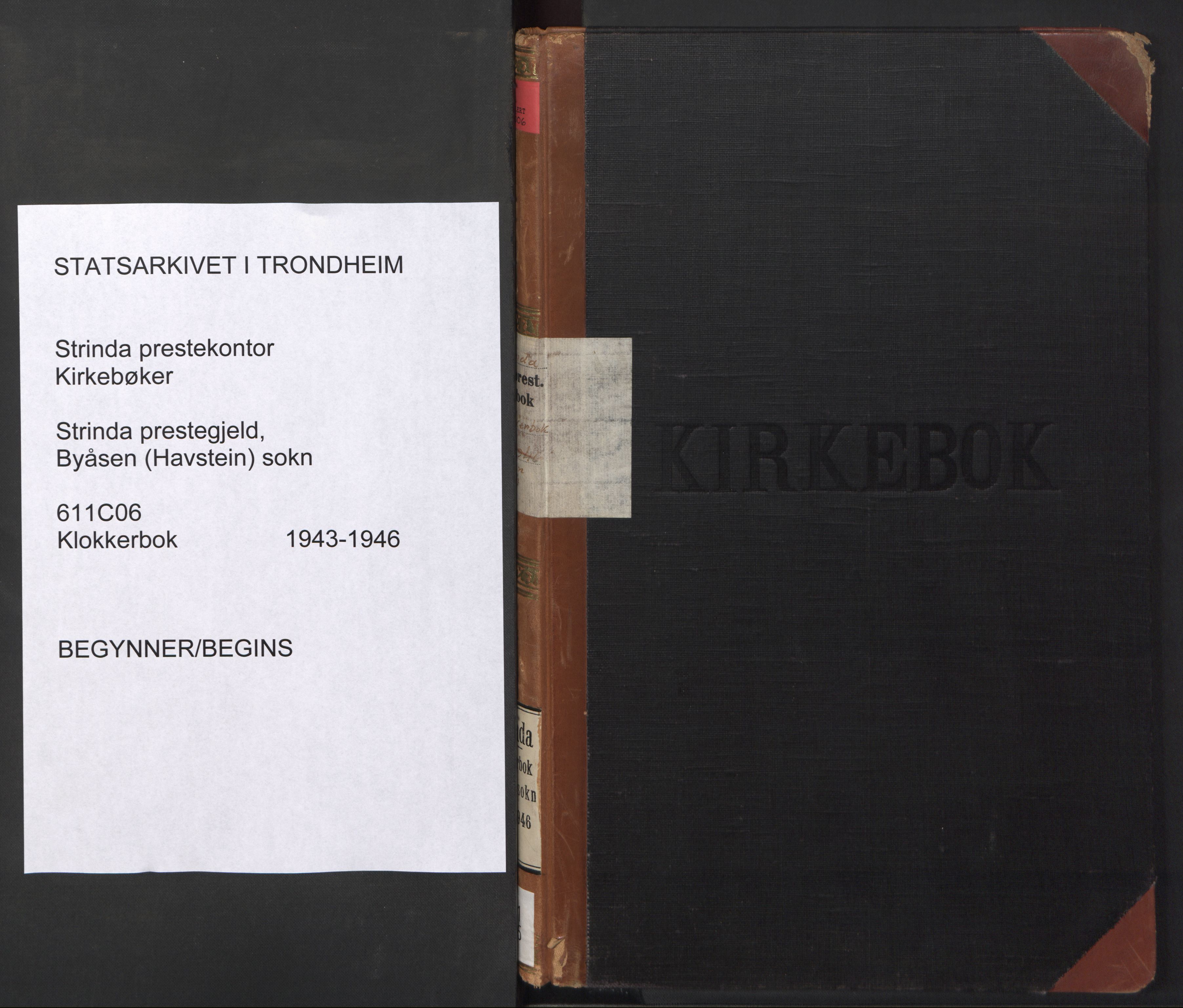 Ministerialprotokoller, klokkerbøker og fødselsregistre - Sør-Trøndelag, SAT/A-1456/611/L0358: Parish register (copy) no. 611C06, 1943-1946
