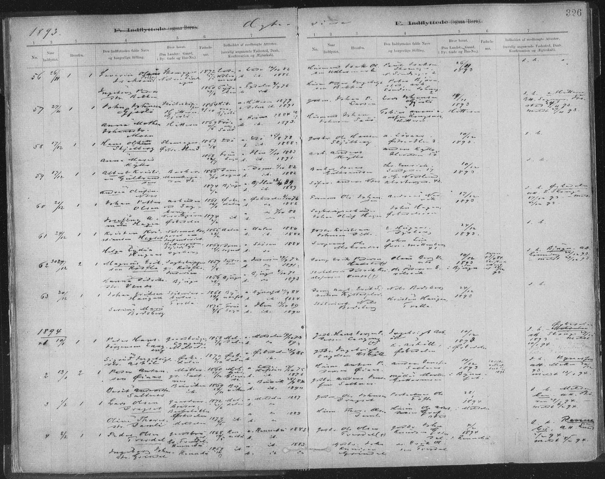 Ministerialprotokoller, klokkerbøker og fødselsregistre - Sør-Trøndelag, SAT/A-1456/603/L0163: Parish register (official) no. 603A02, 1879-1895, p. 326