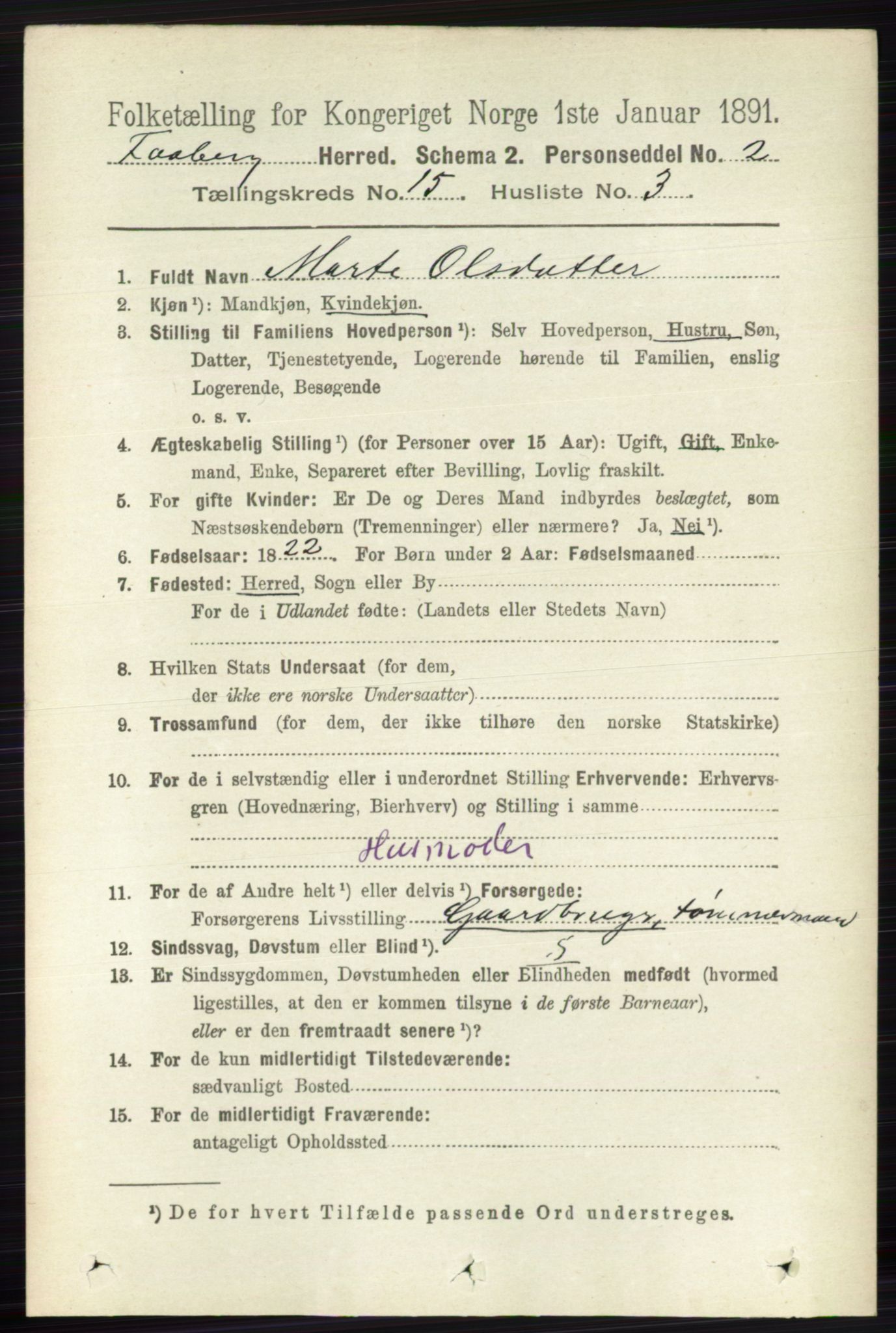 RA, 1891 census for 0524 Fåberg, 1891, p. 5924