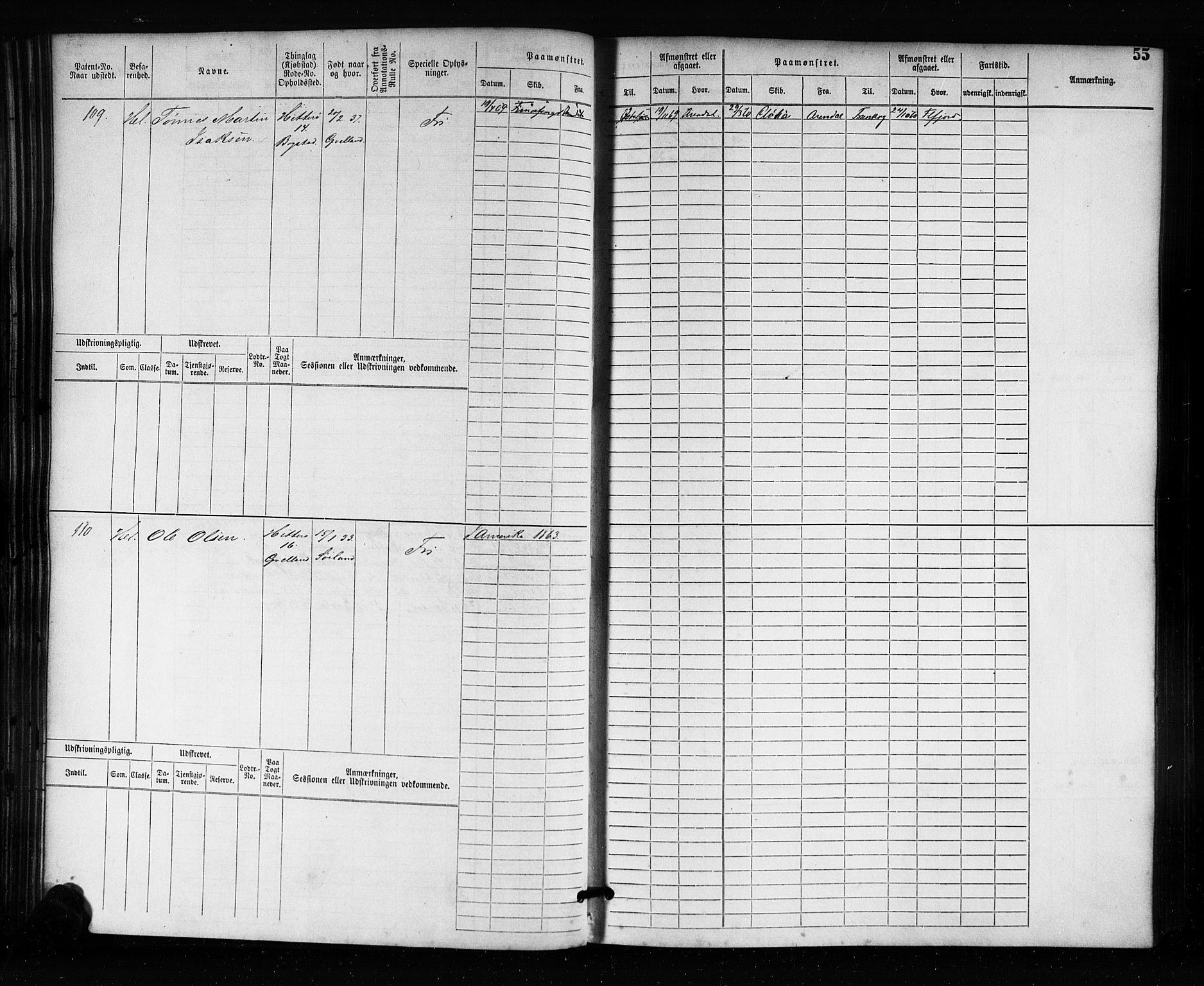 Flekkefjord mønstringskrets, AV/SAK-2031-0018/F/Fb/L0001: Hovedrulle nr 1-764, N-4, 1868-1900, p. 56