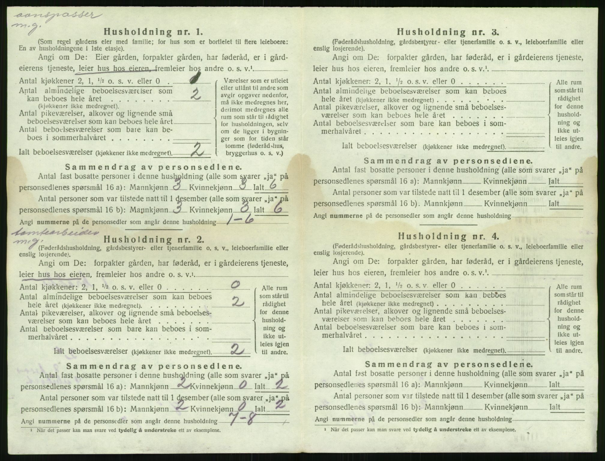 SAK, 1920 census for Stokken, 1920, p. 453