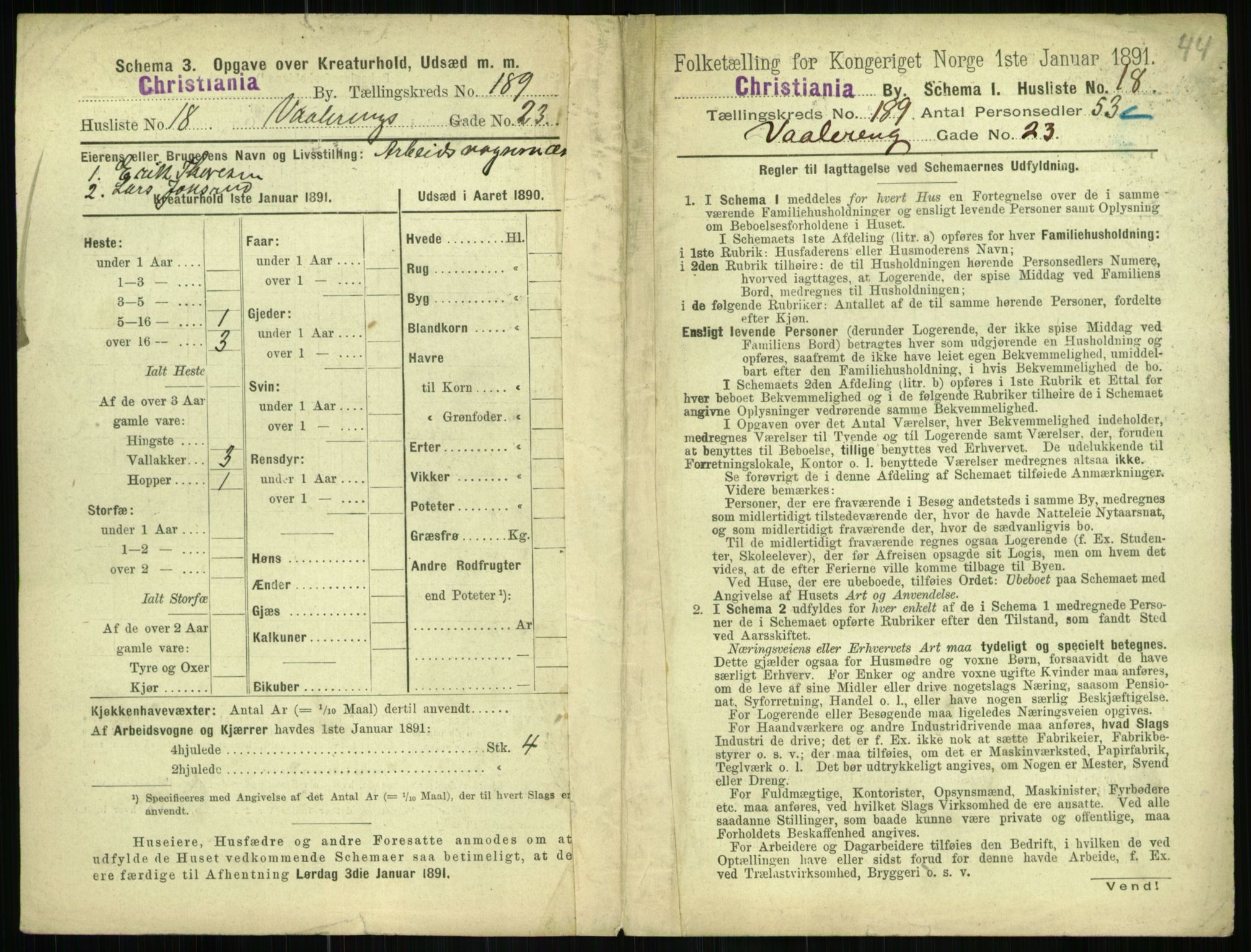 RA, 1891 census for 0301 Kristiania, 1891, p. 113179