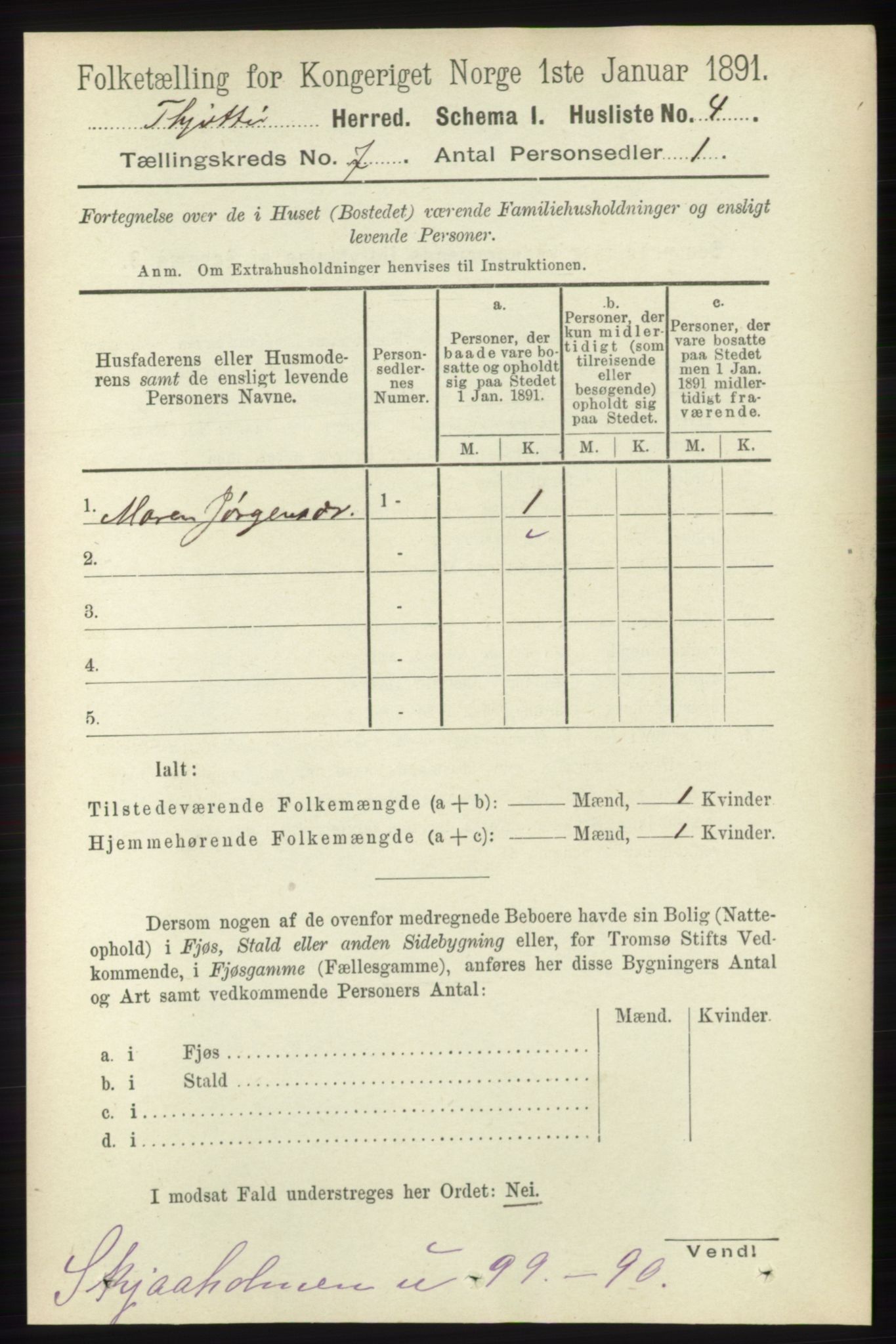 RA, 1891 census for 1817 Tjøtta, 1891, p. 3526