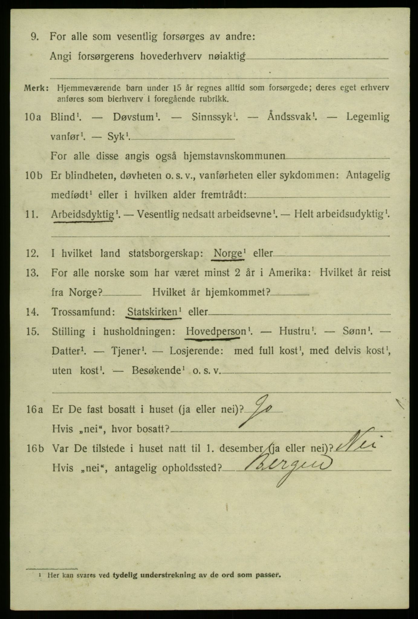 SAB, 1920 census for Lindås, 1920, p. 5904