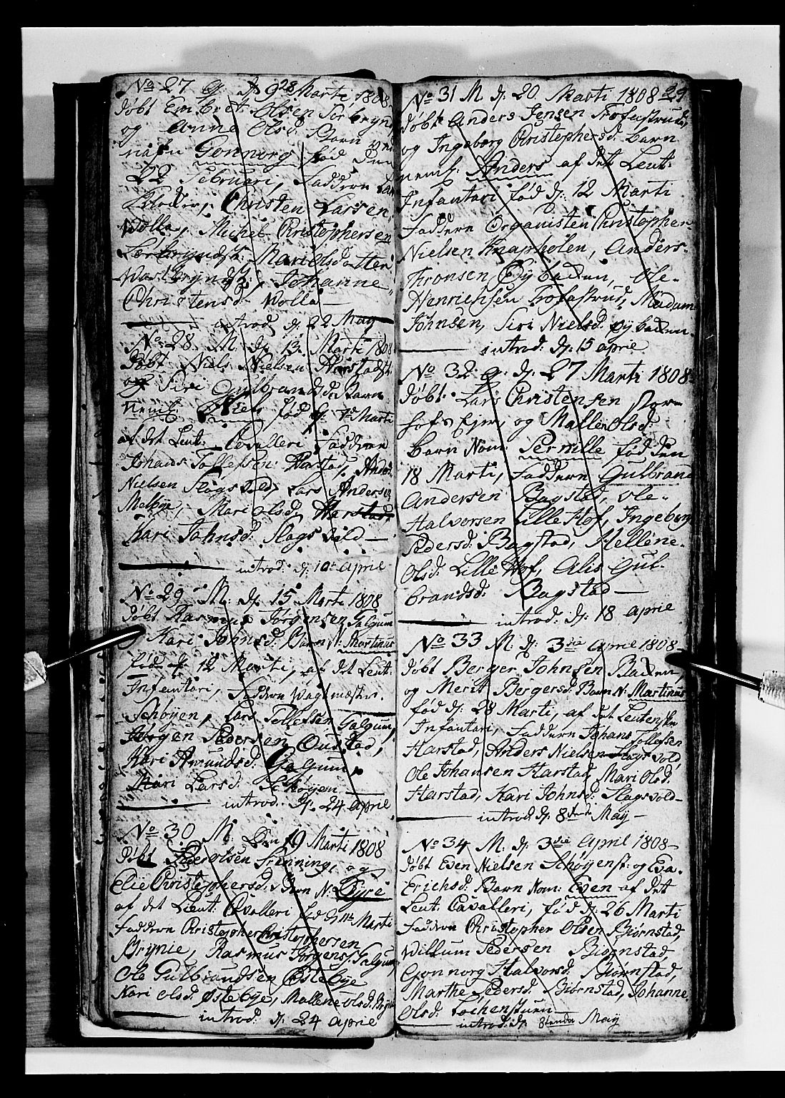 Romedal prestekontor, AV/SAH-PREST-004/L/L0004: Parish register (copy) no. 4, 1807-1814, p. 28-29