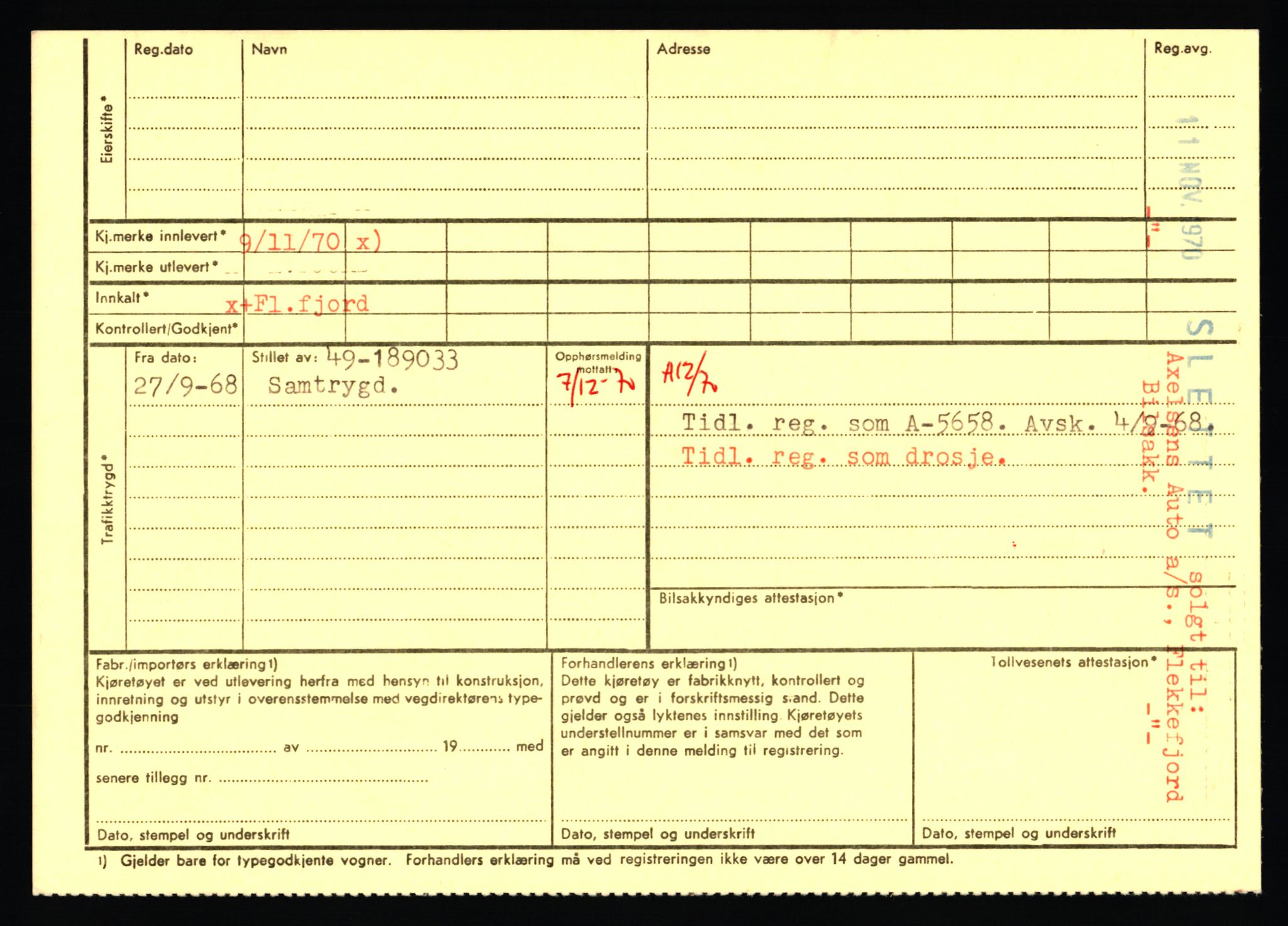 Stavanger trafikkstasjon, AV/SAST-A-101942/0/F/L0067: L-71600 - L-74999, 1930-1971, p. 18