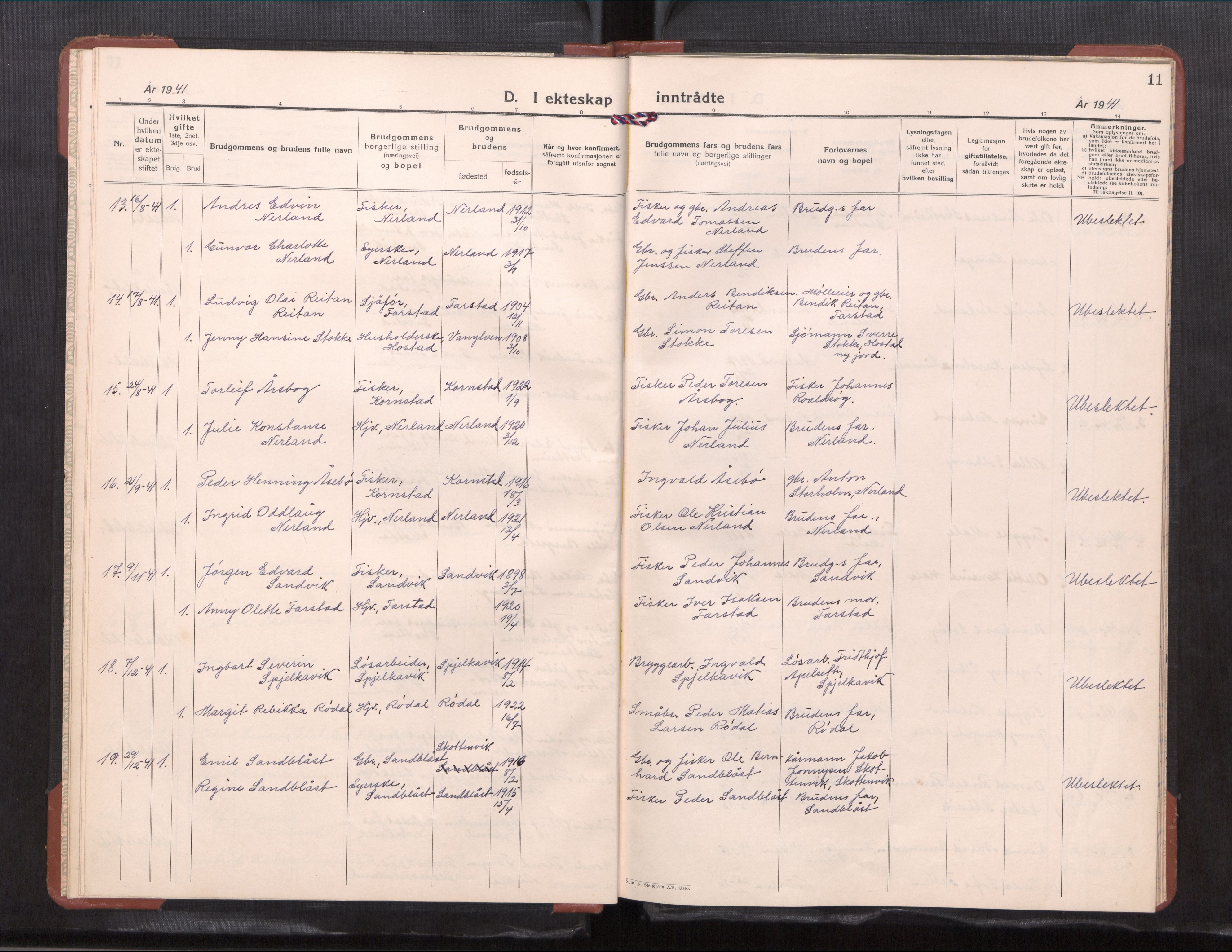 Ministerialprotokoller, klokkerbøker og fødselsregistre - Møre og Romsdal, AV/SAT-A-1454/567/L0787: Parish register (copy) no. 567---, 1939-1954, p. 11