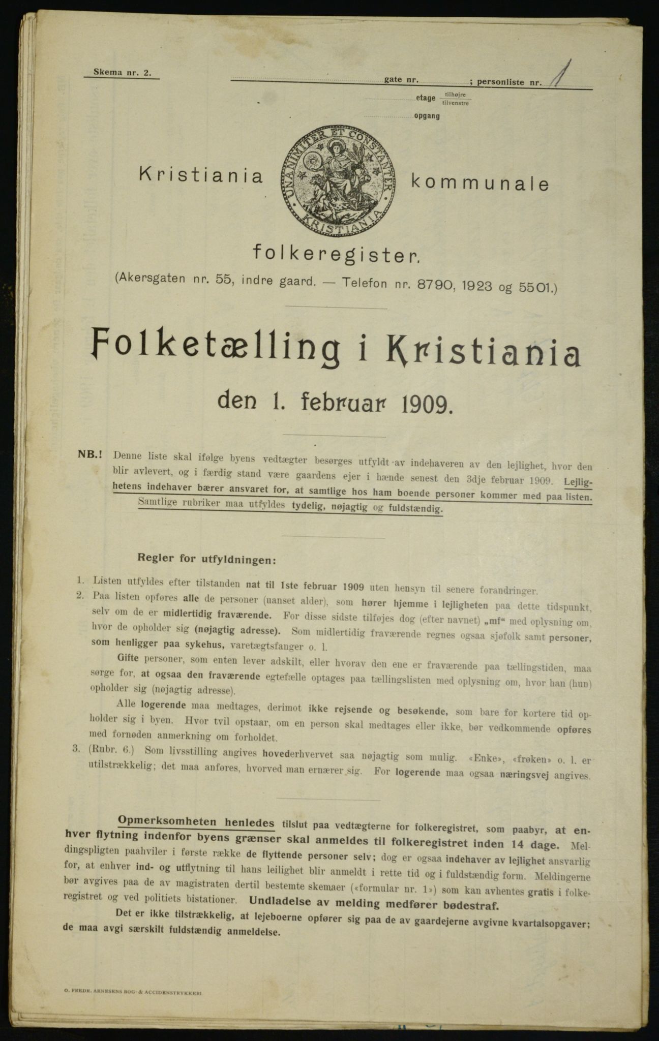 OBA, Municipal Census 1909 for Kristiania, 1909, p. 37540