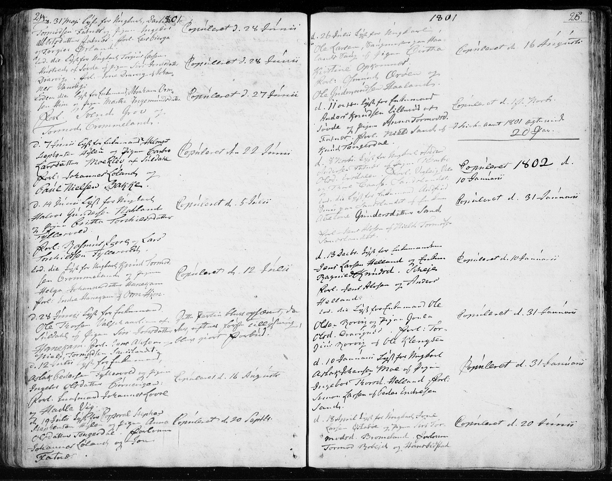 Jelsa sokneprestkontor, SAST/A-101842/01/IV: Parish register (official) no. A 4, 1796-1816, p. 214-215