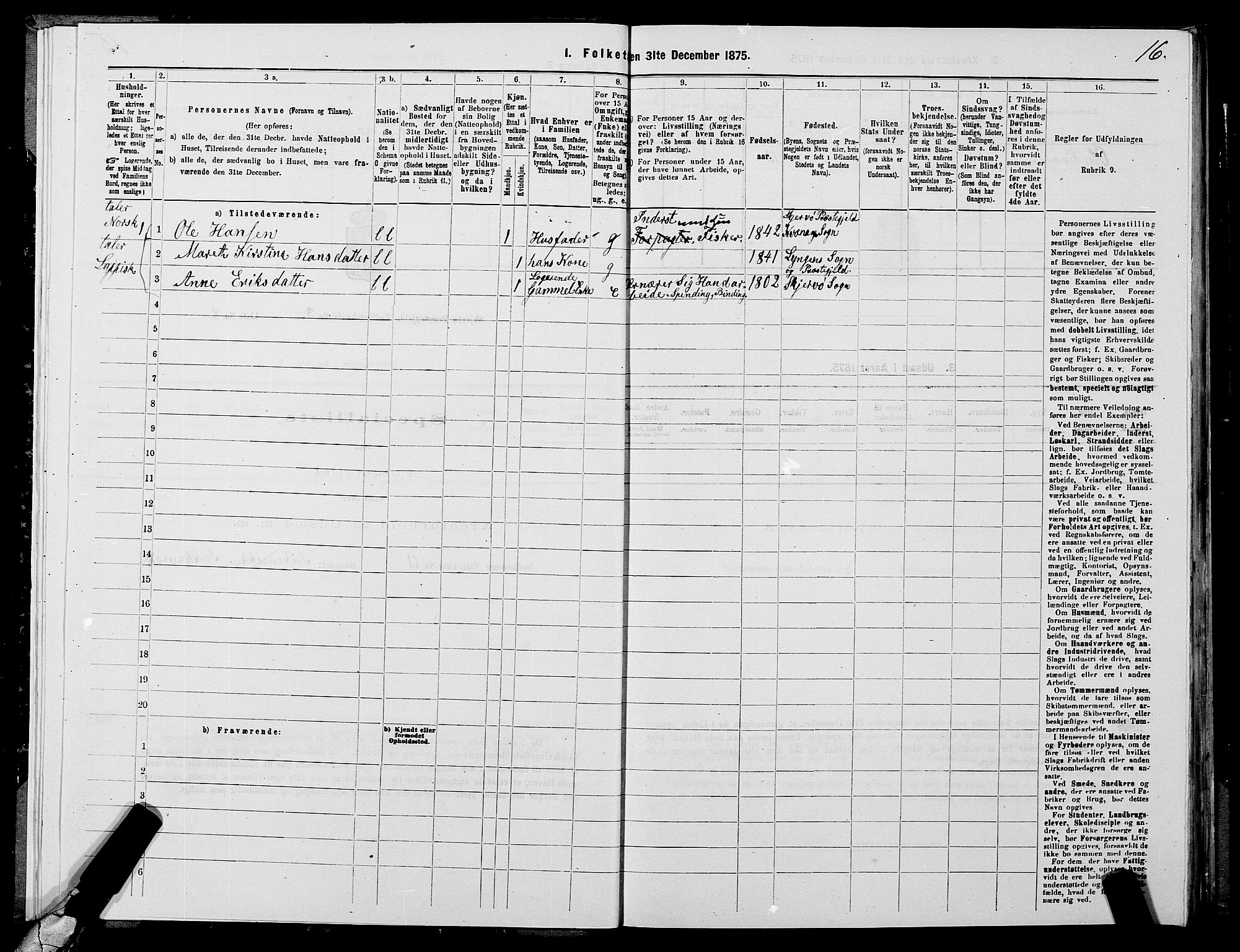 SATØ, 1875 census for 1941P Skjervøy, 1875, p. 2016