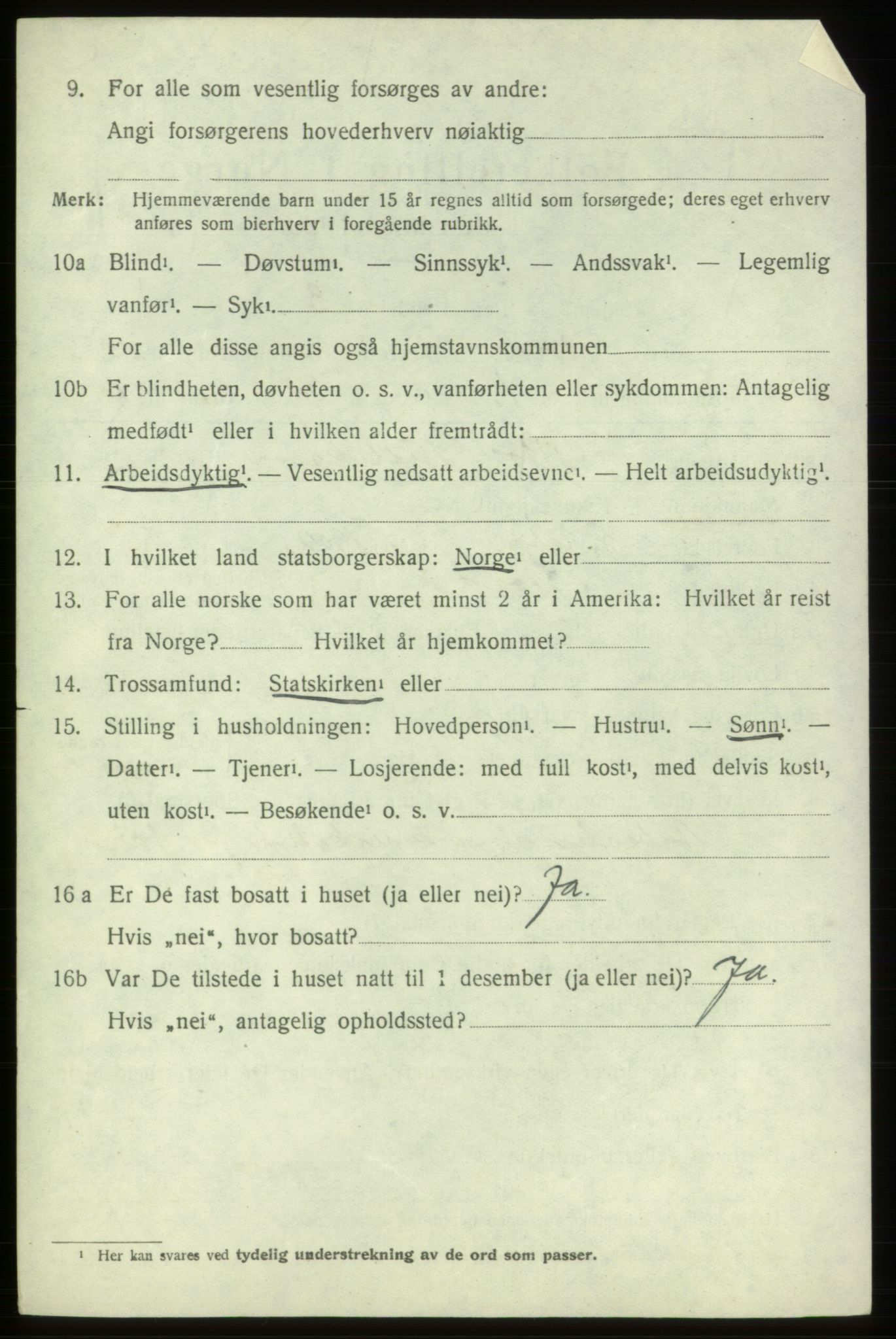 SAB, 1920 census for Stord, 1920, p. 7002