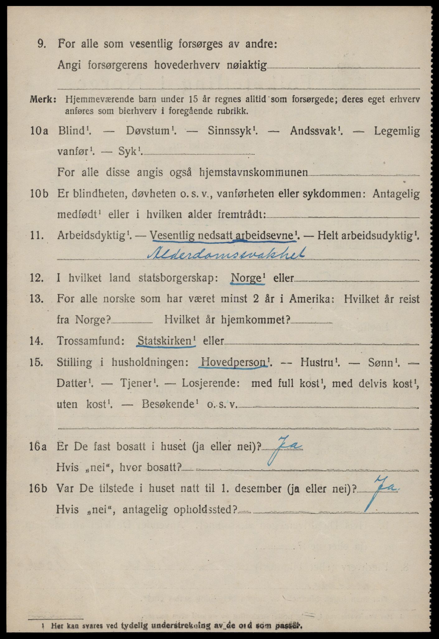 SAT, 1920 census for Vestnes, 1920, p. 3874