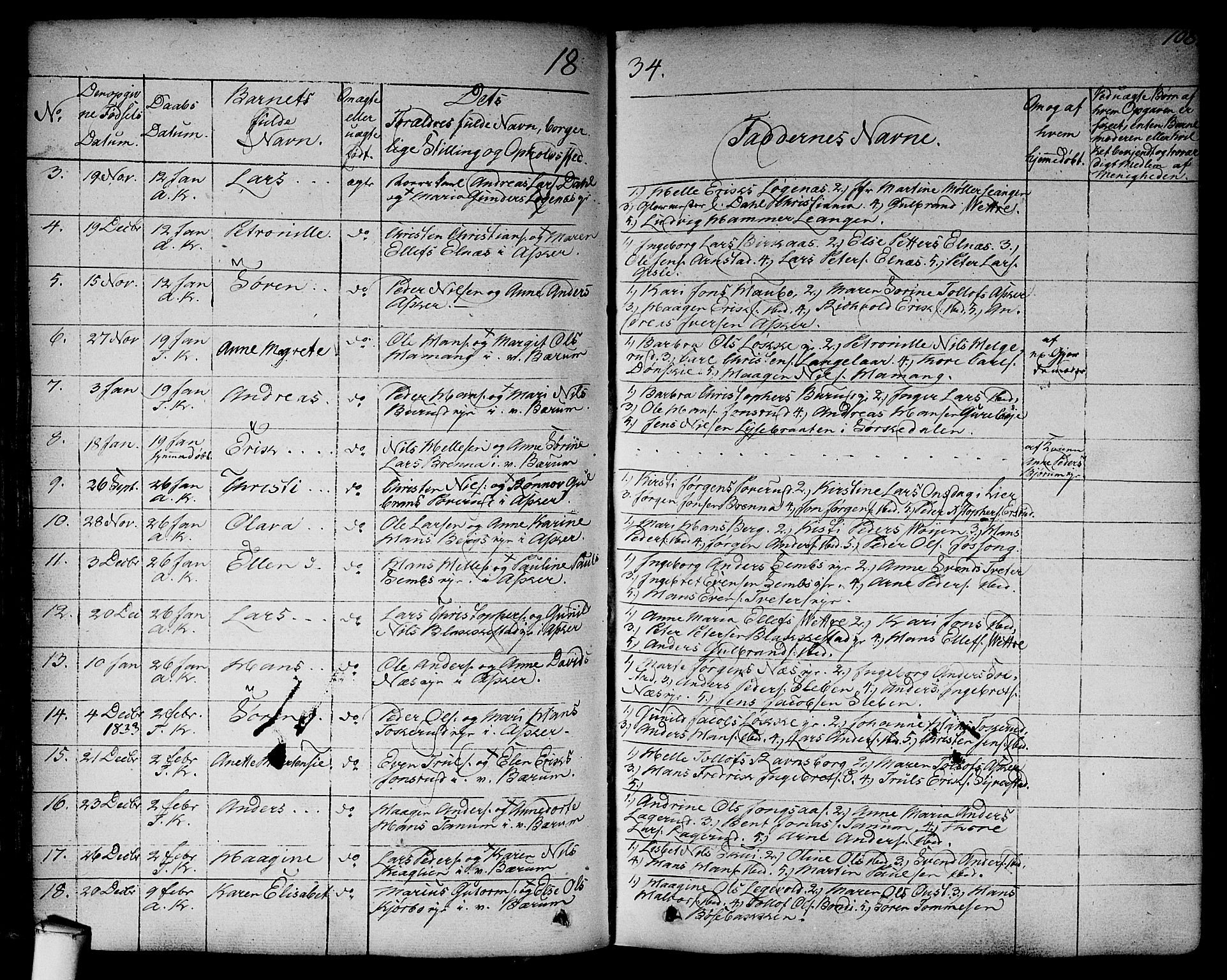 Asker prestekontor Kirkebøker, SAO/A-10256a/F/Fa/L0007: Parish register (official) no. I 7, 1825-1864, p. 108