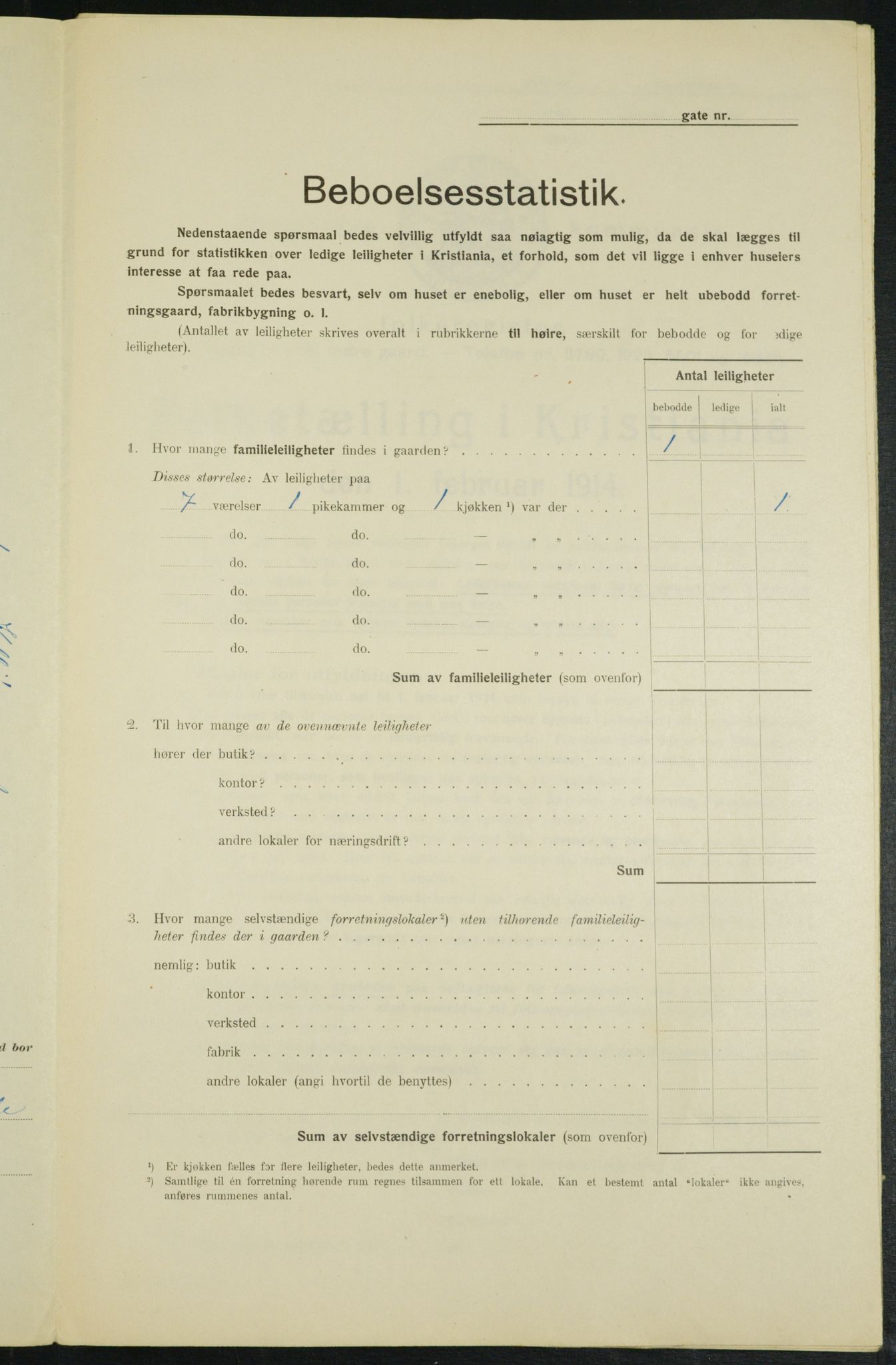 OBA, Municipal Census 1914 for Kristiania, 1914, p. 13036