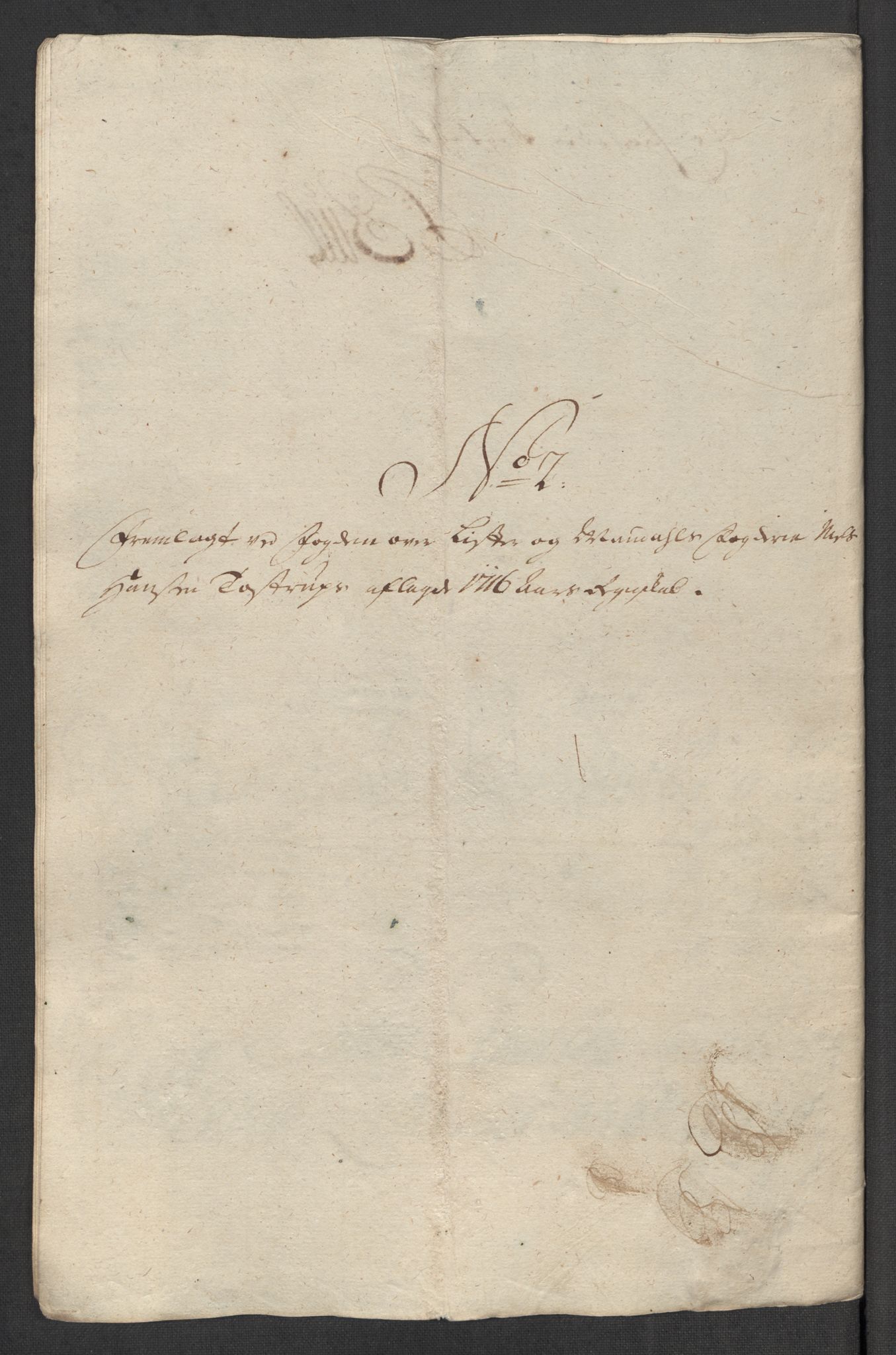 Rentekammeret inntil 1814, Reviderte regnskaper, Fogderegnskap, AV/RA-EA-4092/R43/L2560: Fogderegnskap Lista og Mandal, 1716, p. 33