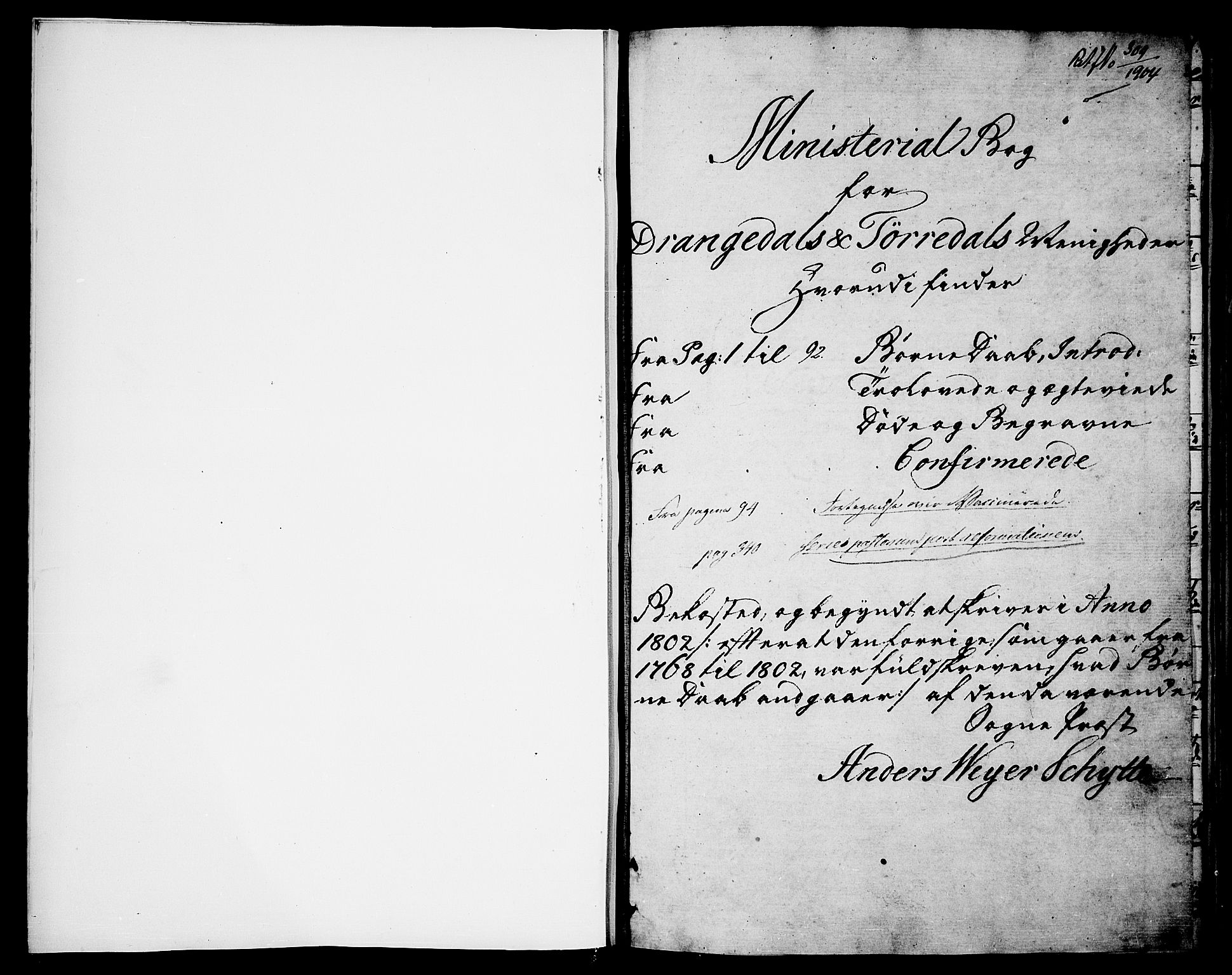 Drangedal kirkebøker, AV/SAKO-A-258/F/Fa/L0004: Parish register (official) no. 4, 1802-1814