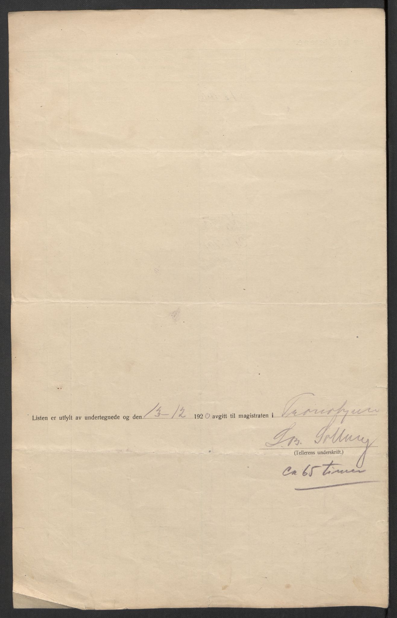 SAT, 1920 census for Trondheim, 1920, p. 232