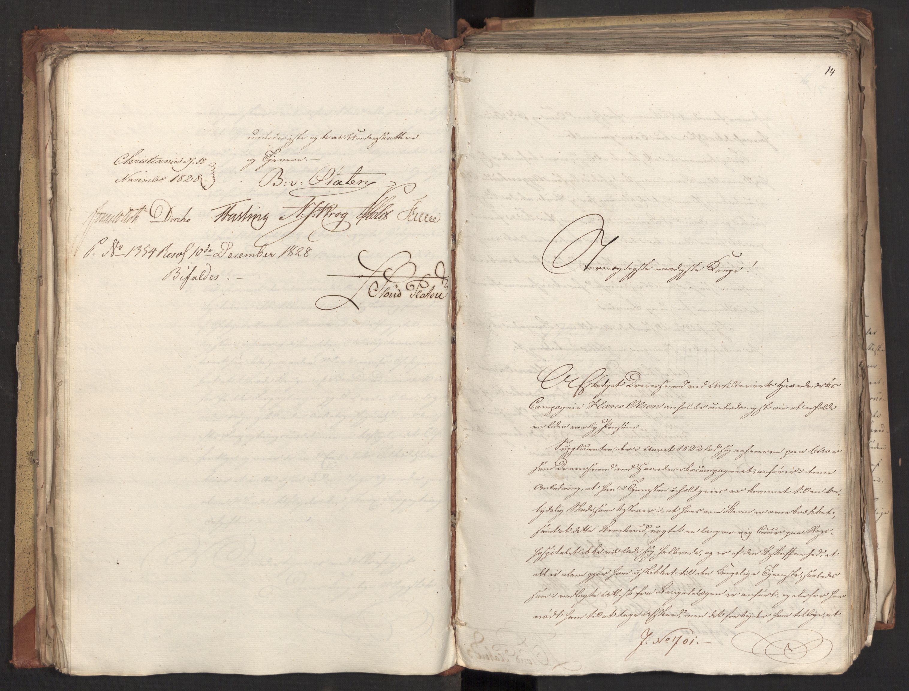 Statsrådsavdelingen i Stockholm, AV/RA-S-1003/D/Da/L0057: Regjeringsinnstillinger nr. 651-807, 1828, p. 133