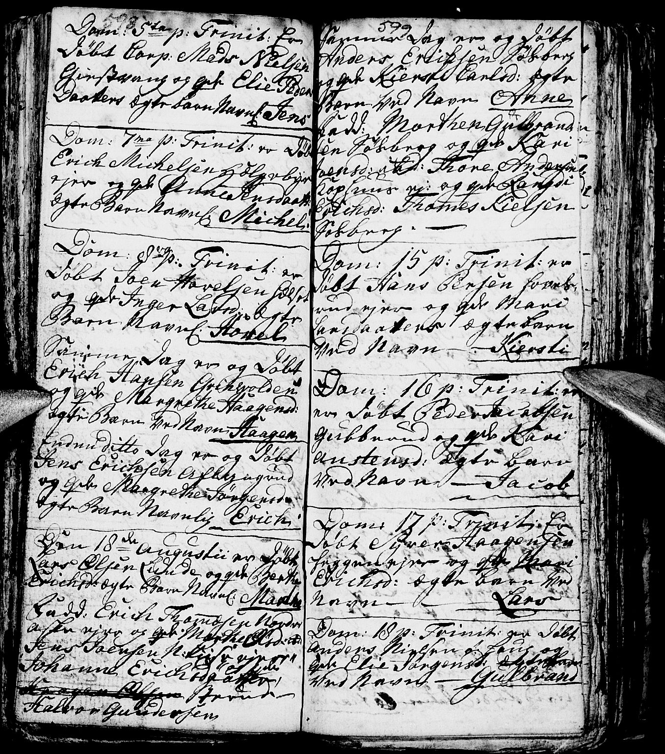 Nes prestekontor, Hedmark, AV/SAH-PREST-020/L/La/L0001: Parish register (copy) no. 1, 1663-1784, p. 598-599