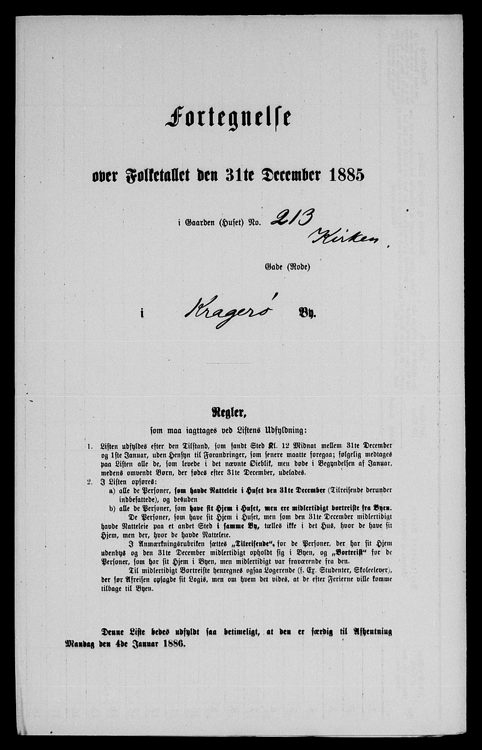 SAKO, 1885 census for 0801 Kragerø, 1885, p. 1441