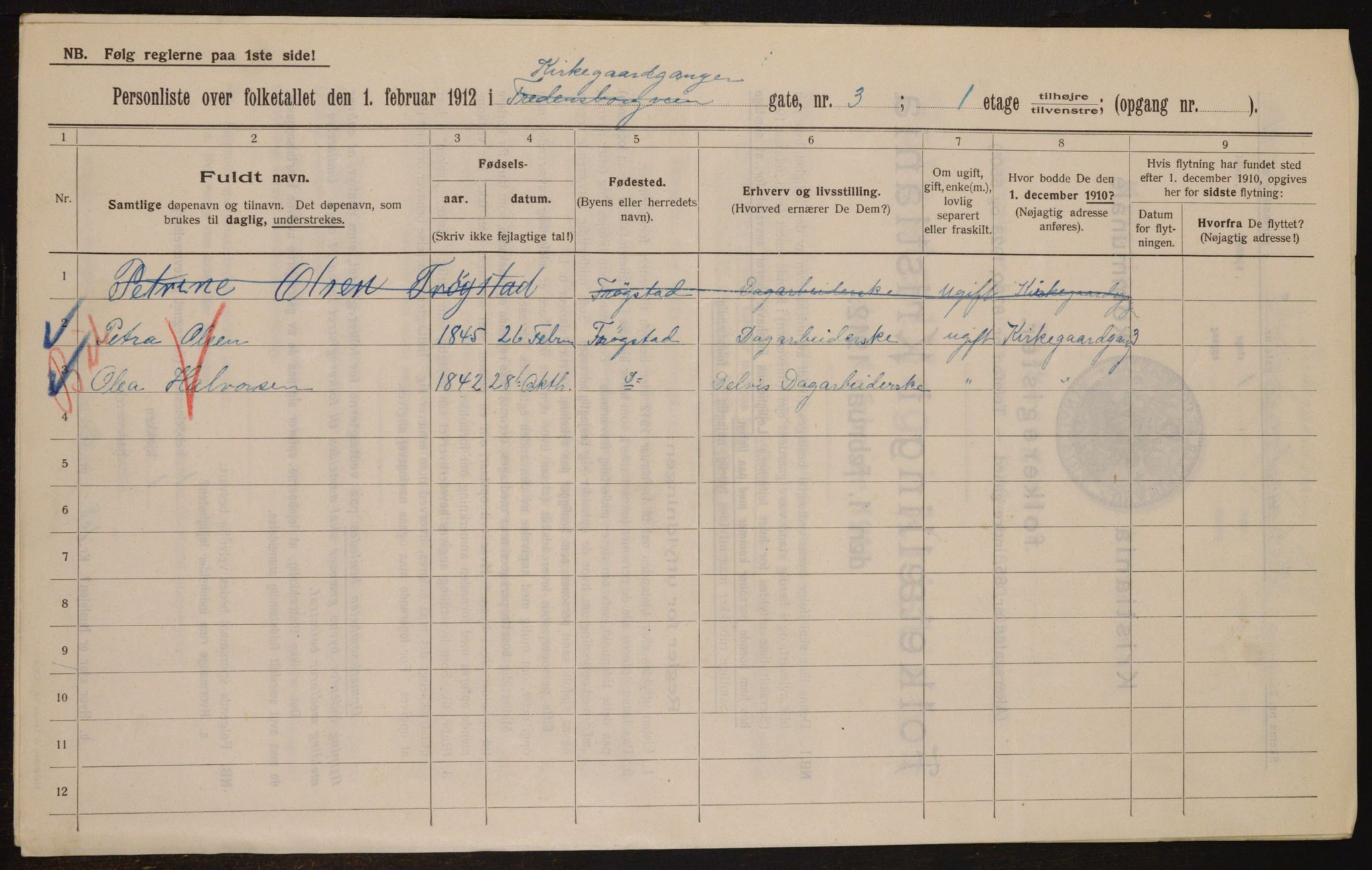 OBA, Municipal Census 1912 for Kristiania, 1912, p. 50269