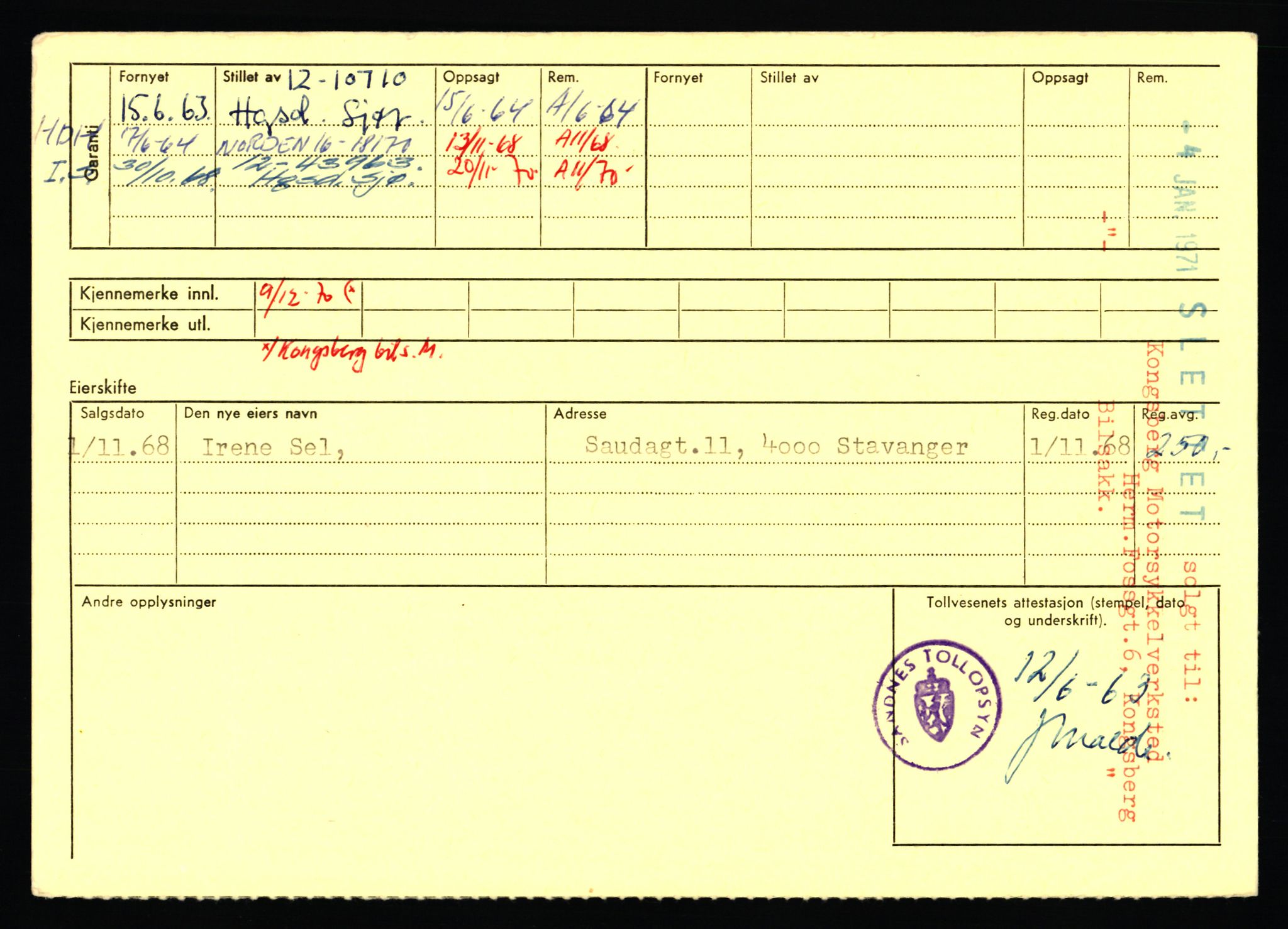 Stavanger trafikkstasjon, AV/SAST-A-101942/0/F/L0071: L-80500 - L-82199, 1930-1971, p. 2608