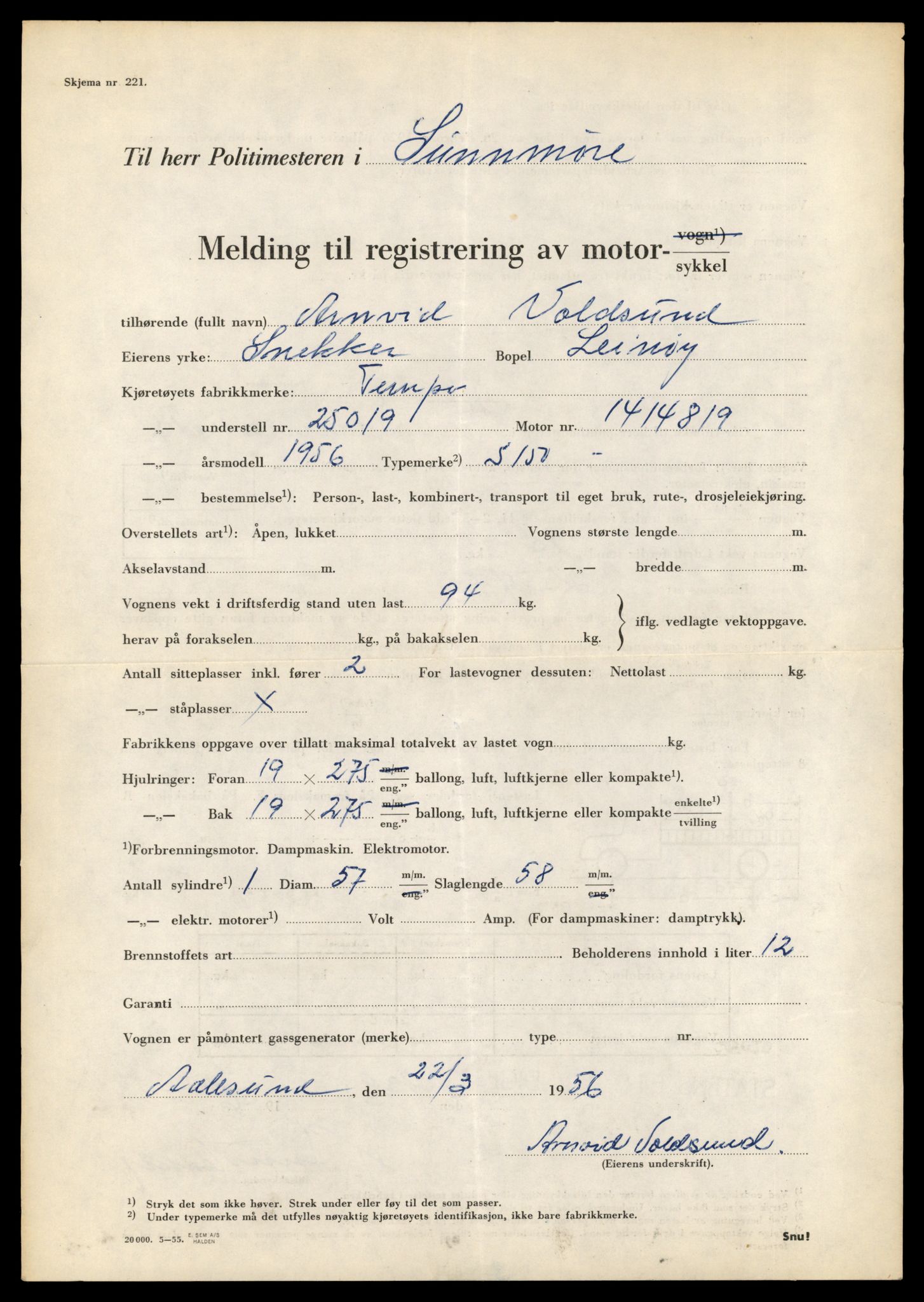 Møre og Romsdal vegkontor - Ålesund trafikkstasjon, AV/SAT-A-4099/F/Fe/L0039: Registreringskort for kjøretøy T 13361 - T 13530, 1927-1998, p. 1515