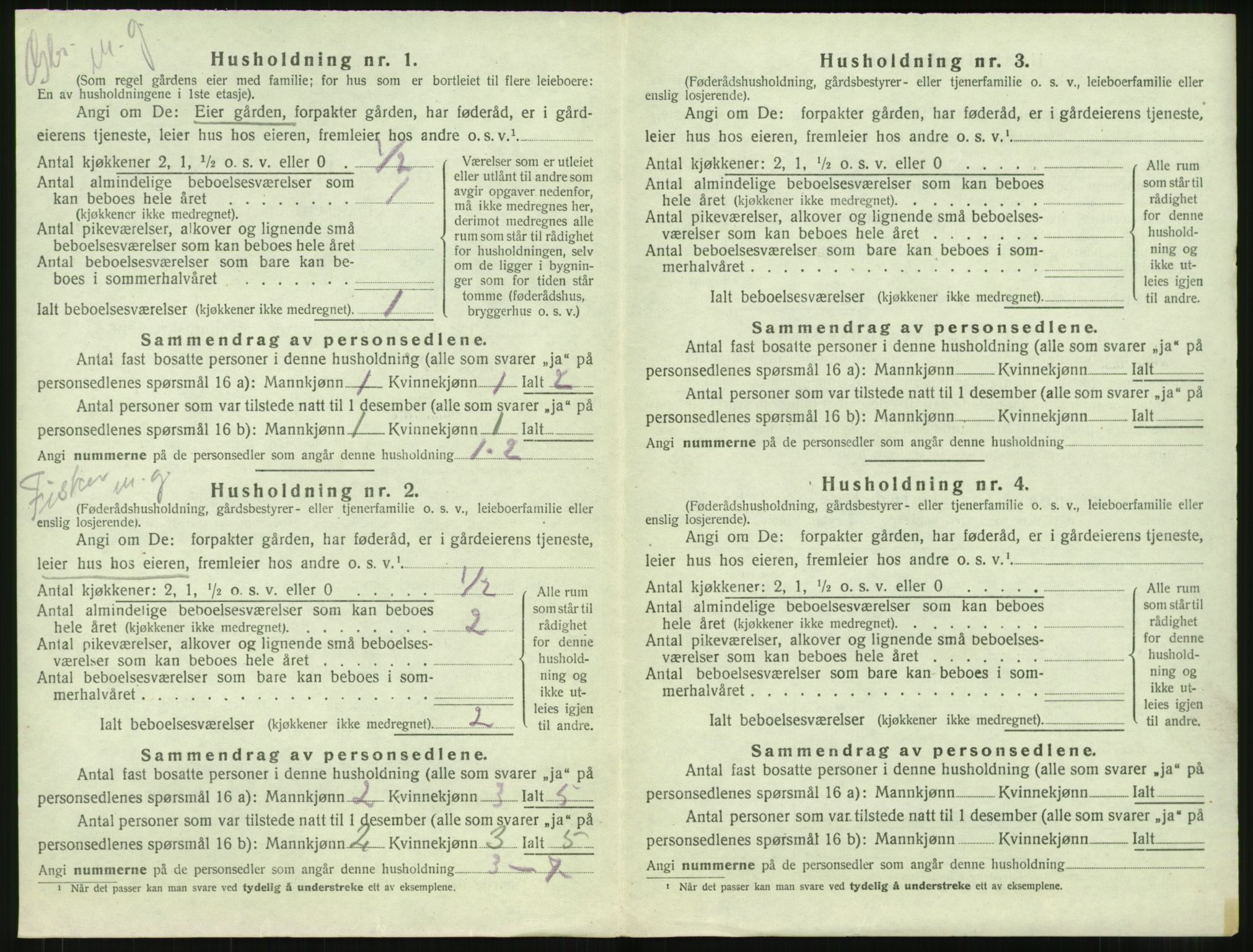 SAT, 1920 census for Borgund, 1920, p. 2251