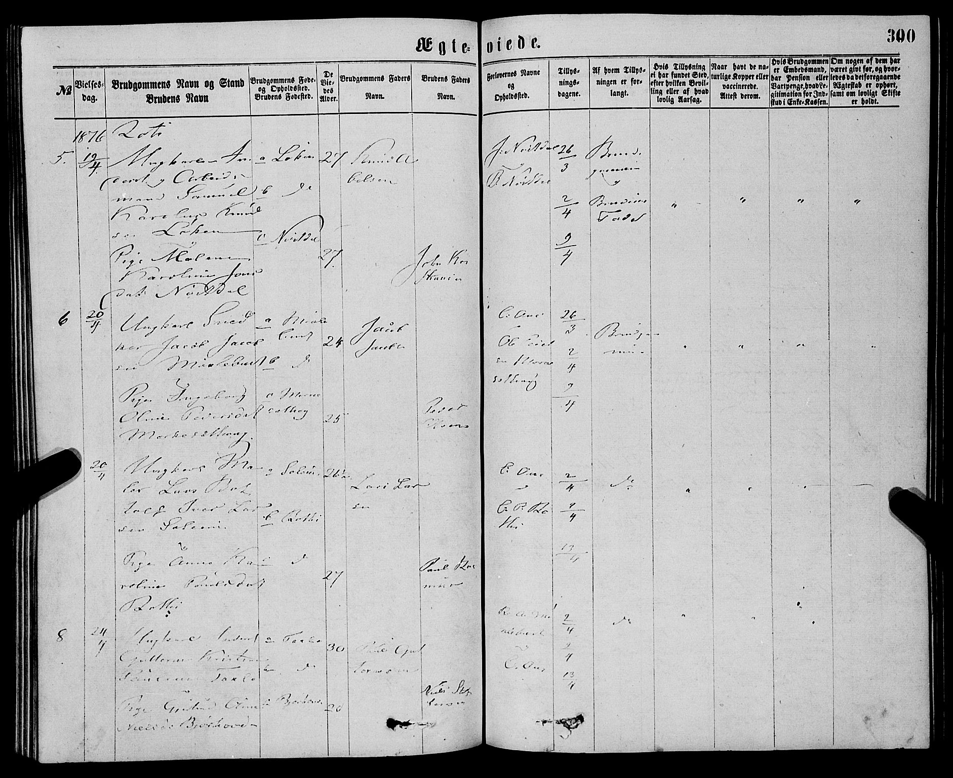 Eid sokneprestembete, AV/SAB-A-82301/H/Haa/Haaa/L0010: Parish register (official) no. A 10, 1867-1878, p. 300