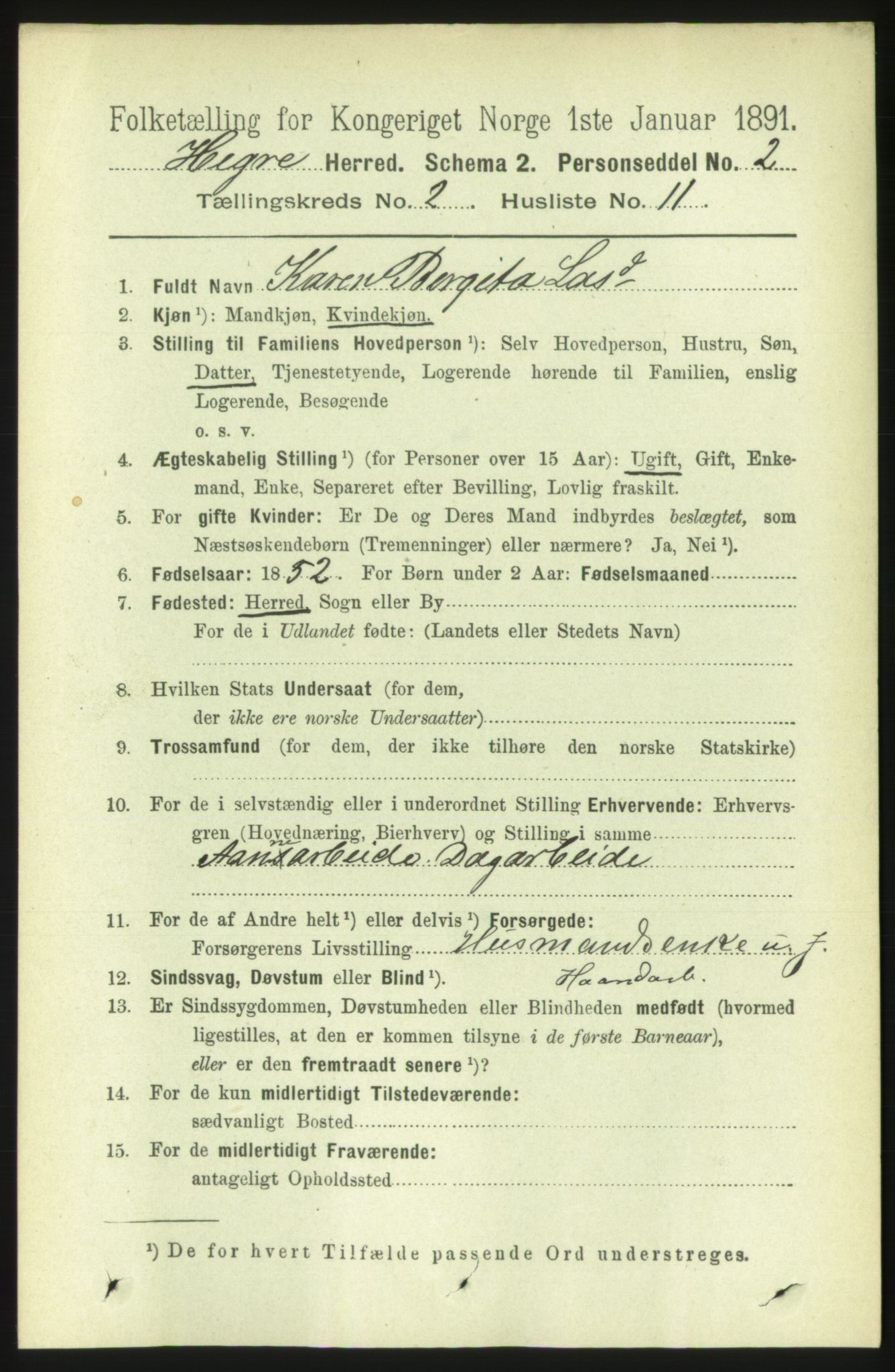 RA, 1891 census for 1712 Hegra, 1891, p. 572