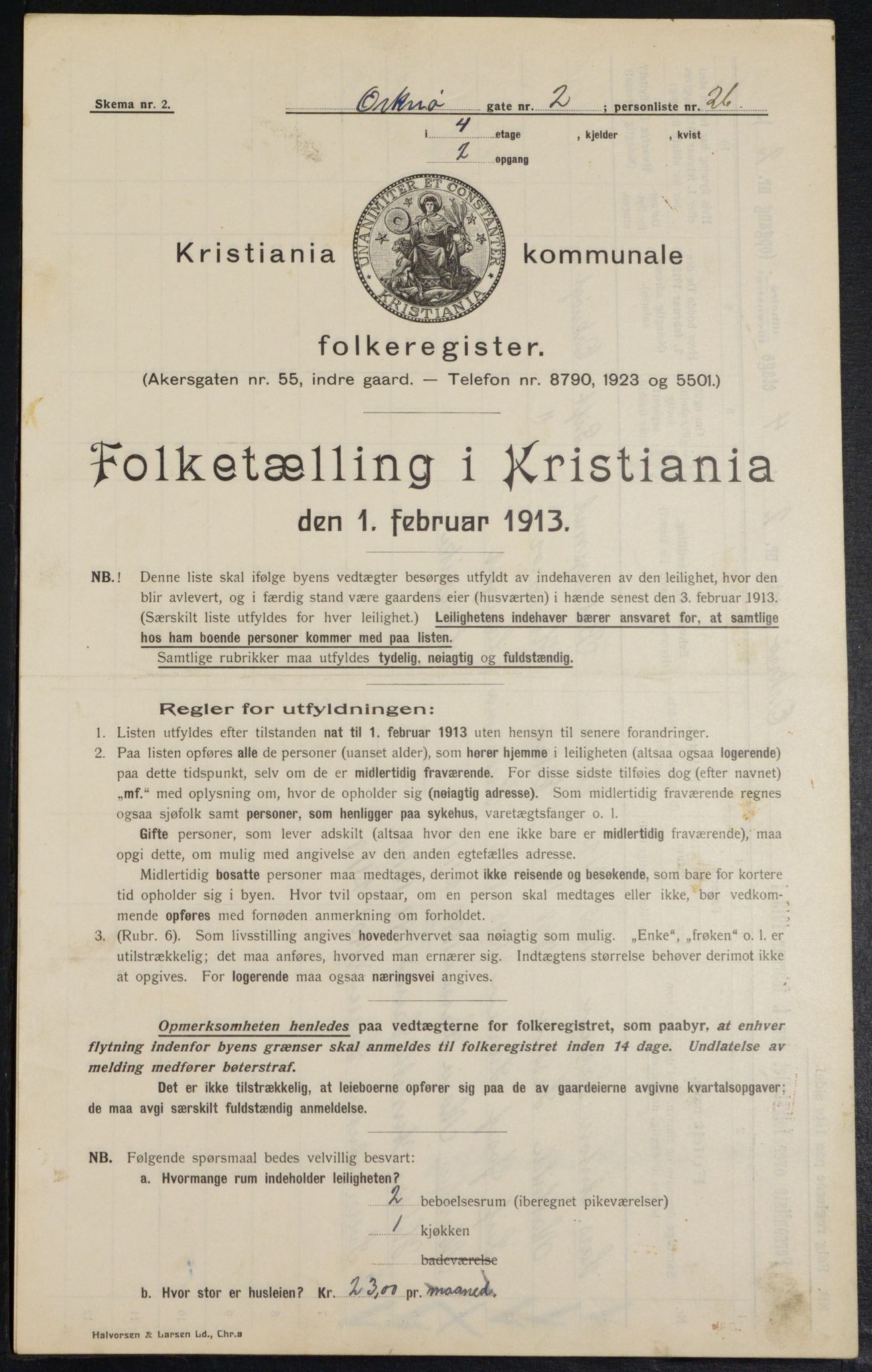 OBA, Municipal Census 1914 for Kristiania, 1914, p. 75960