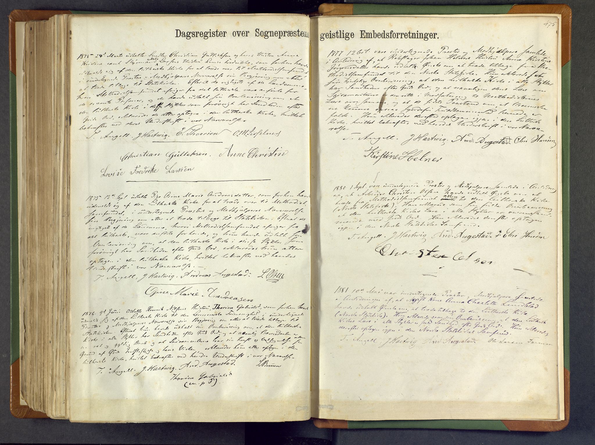 Larvik kirkebøker, SAKO/A-352/F/Fa/L0007: Parish register (official) no. I 7, 1871-1883, p. 475