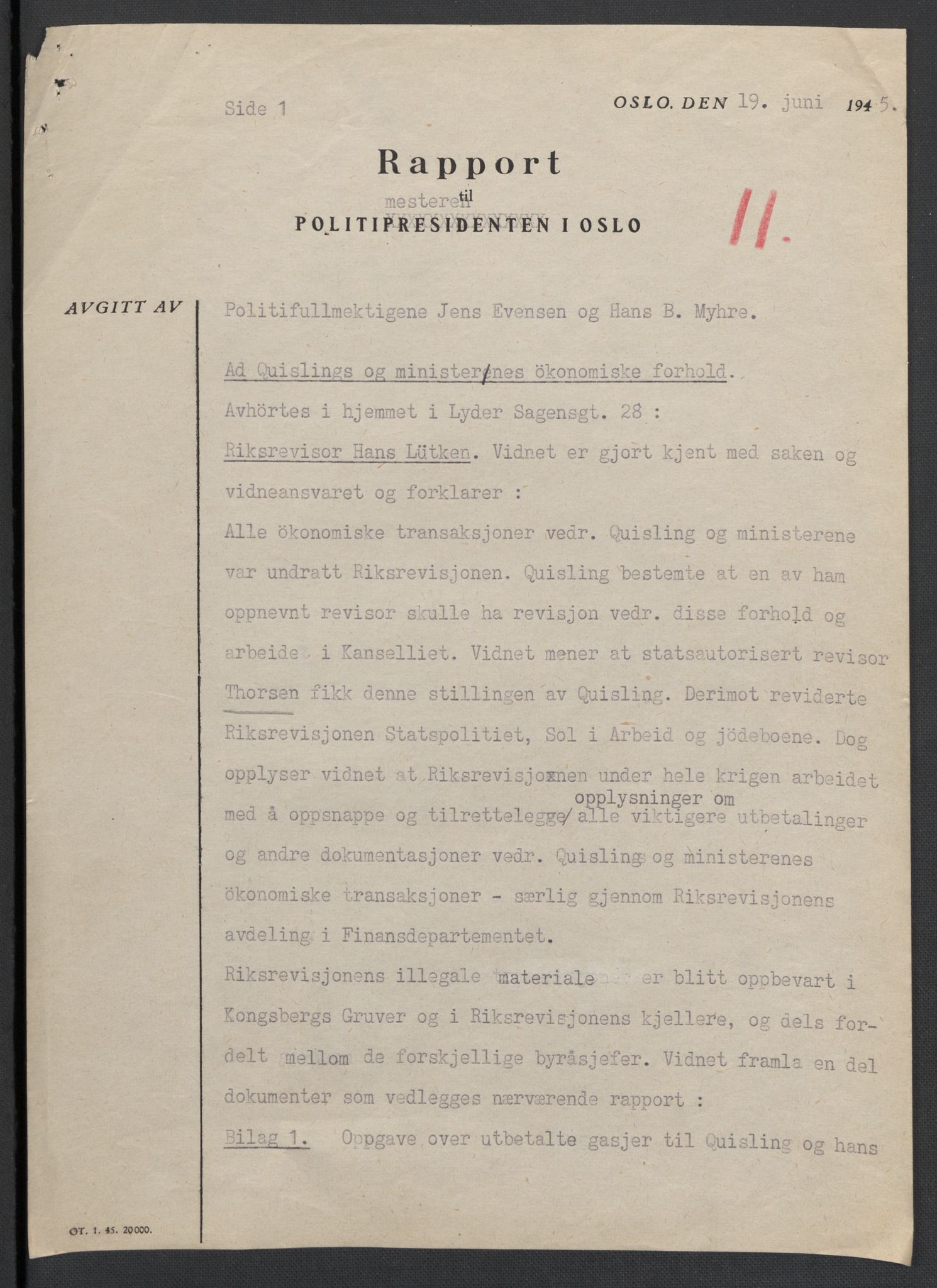 Landssvikarkivet, Oslo politikammer, AV/RA-S-3138-01/D/Da/L0003: Dnr. 29, 1945, p. 2837