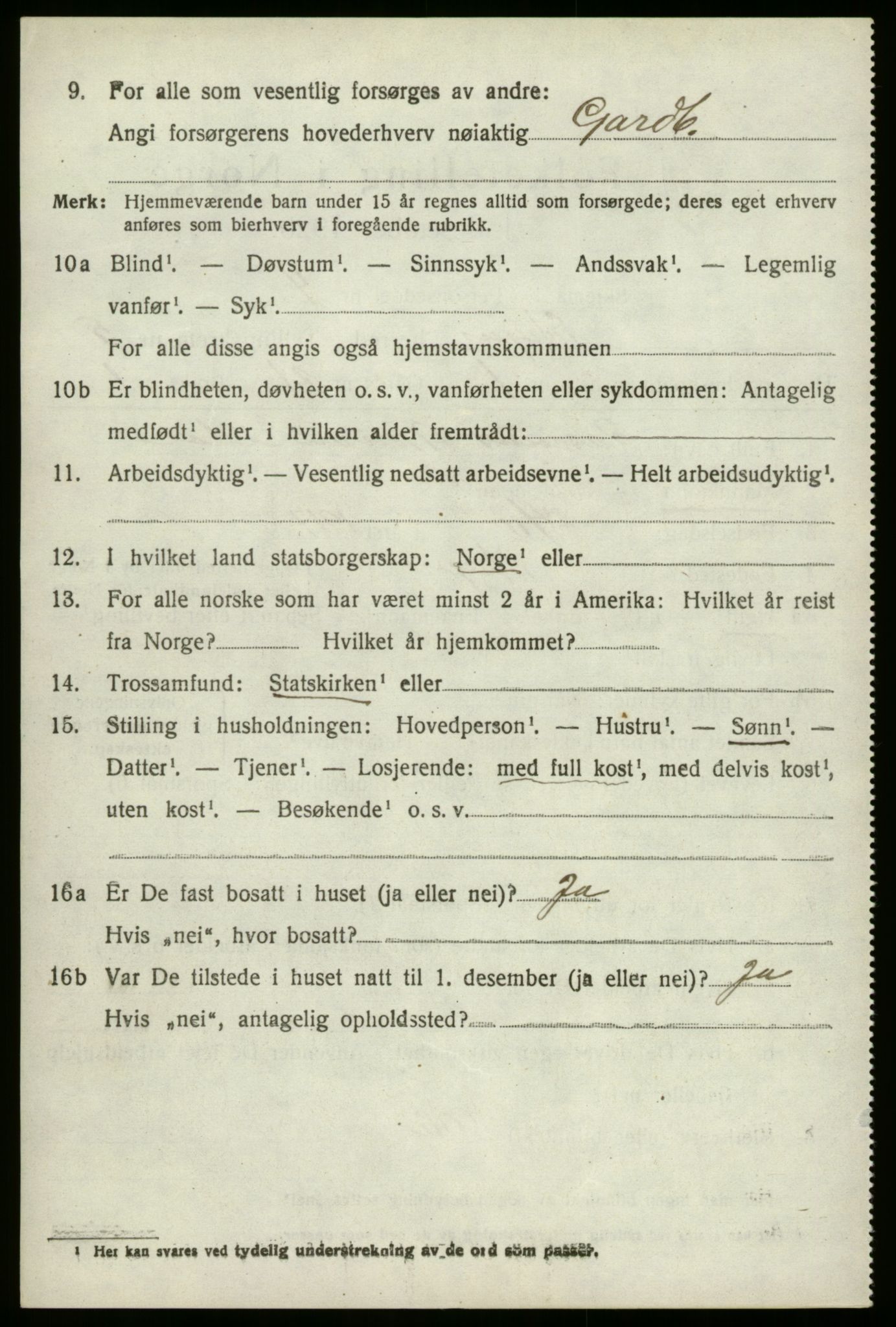 SAB, 1920 census for Stryn, 1920, p. 2155